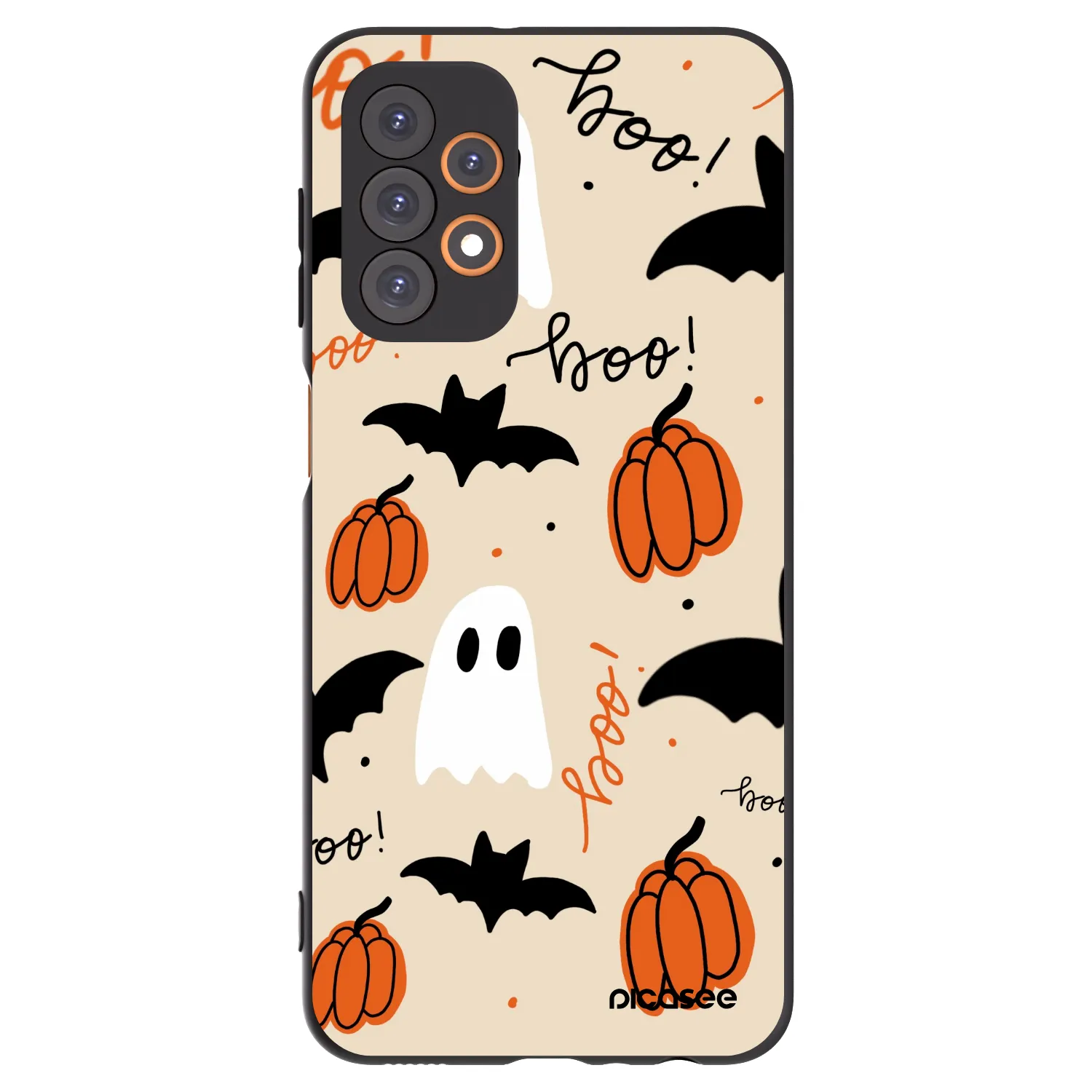 Picasee fekete szilikon tok az alábbi mobiltelefonokra Samsung Galaxy A23 A235F 4G - Halloween 26