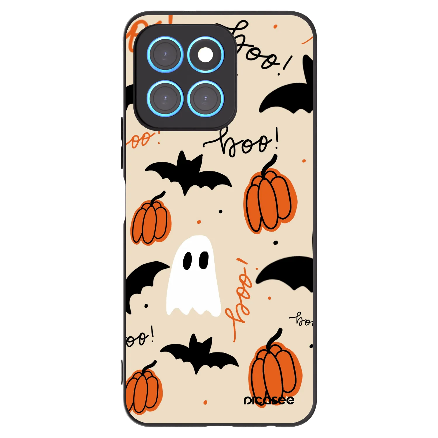 Picasee fekete szilikon tok az alábbi mobiltelefonokra Honor X8 5G - Halloween 26