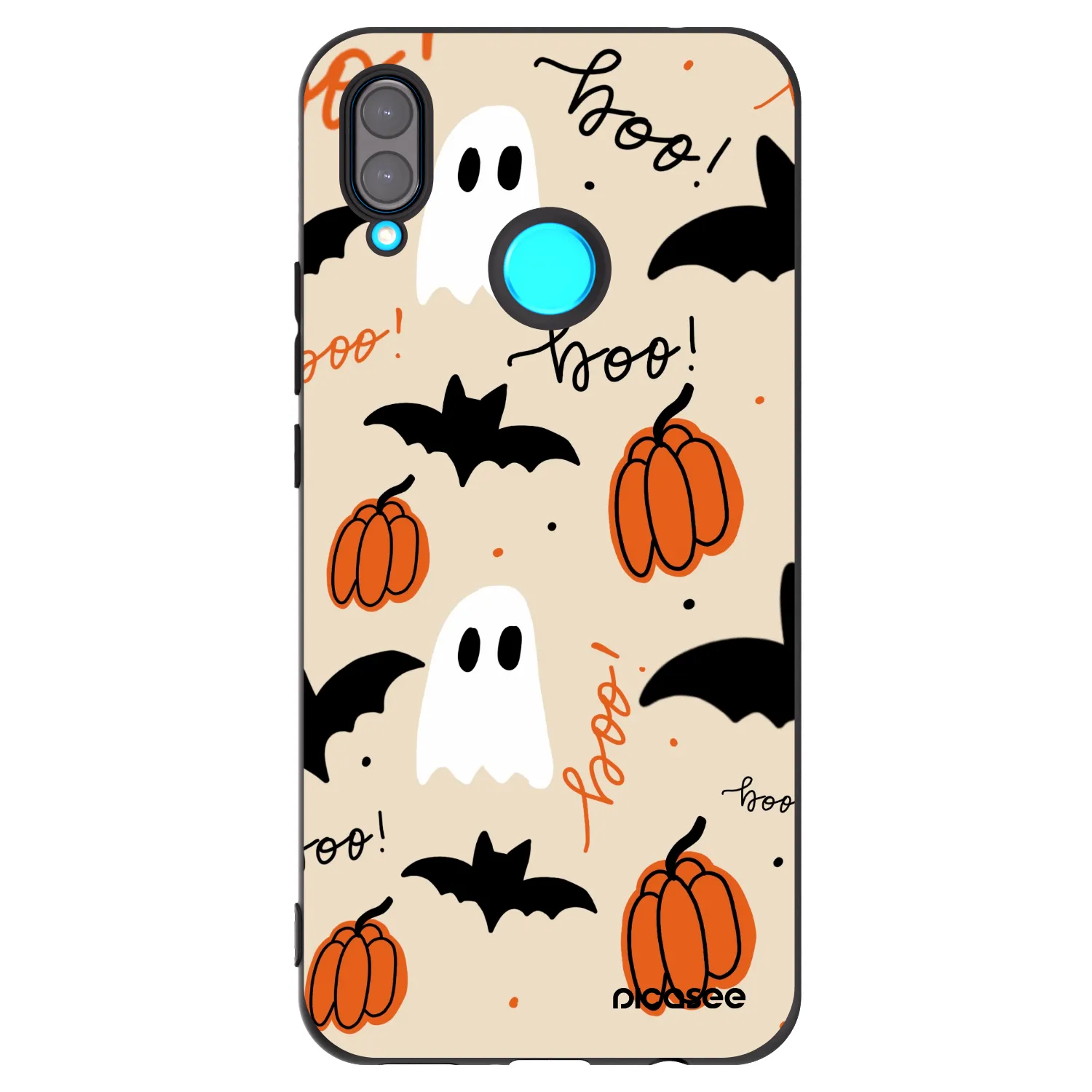 Picasee fekete szilikon tok az alábbi mobiltelefonokra Huawei Nova 3 - Halloween 26