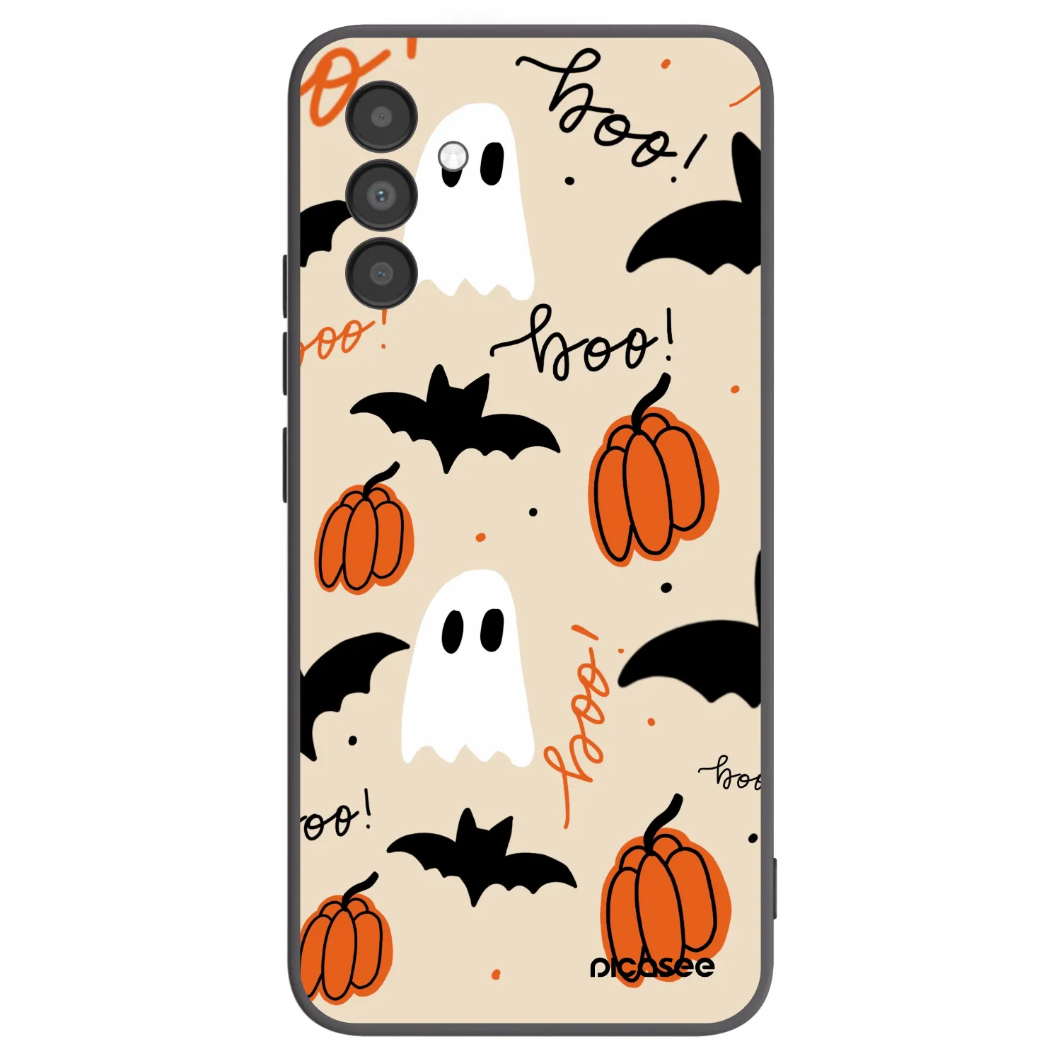 Picasee fekete szilikon tok az alábbi mobiltelefonokra Samsung Galaxy A04s A047F - Halloween 26