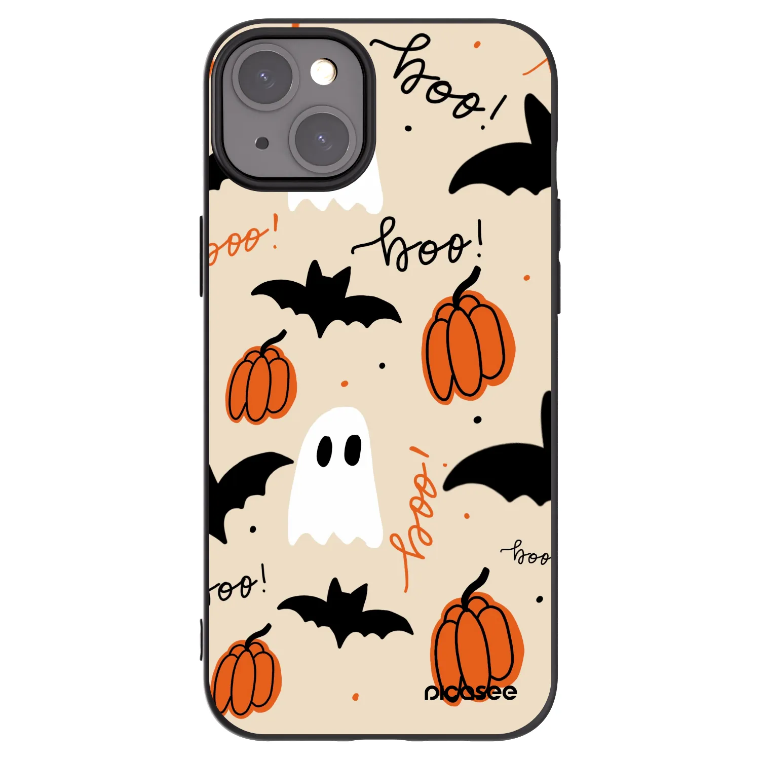 Picasee fekete szilikon tok az alábbi mobiltelefonokra Apple iPhone 15 Plus - Halloween 26