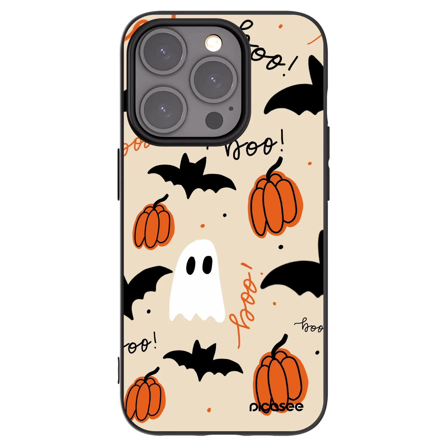 Picasee fekete szilikon tok az alábbi mobiltelefonokra Apple iPhone 15 Pro - Halloween 26