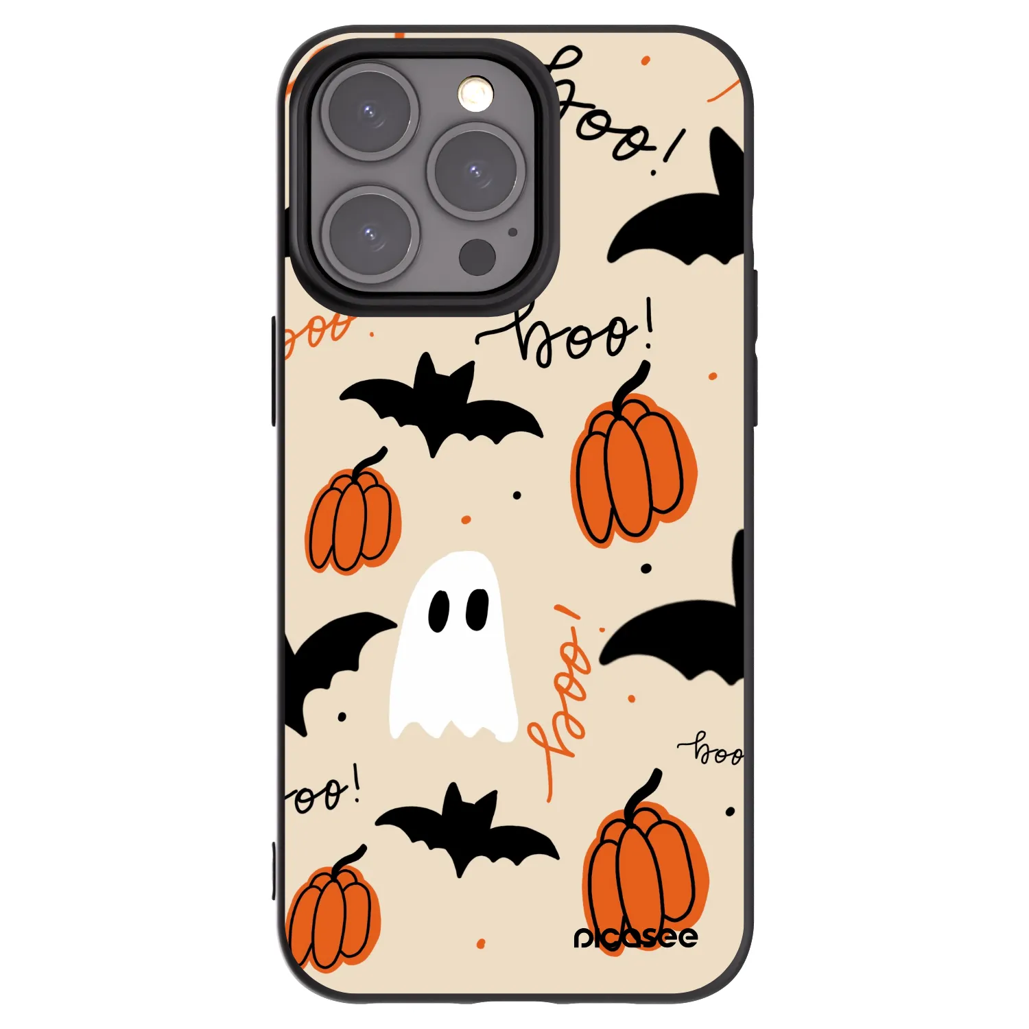 Picasee fekete szilikon tok az alábbi mobiltelefonokra Apple iPhone 15 Pro Max - Halloween 26