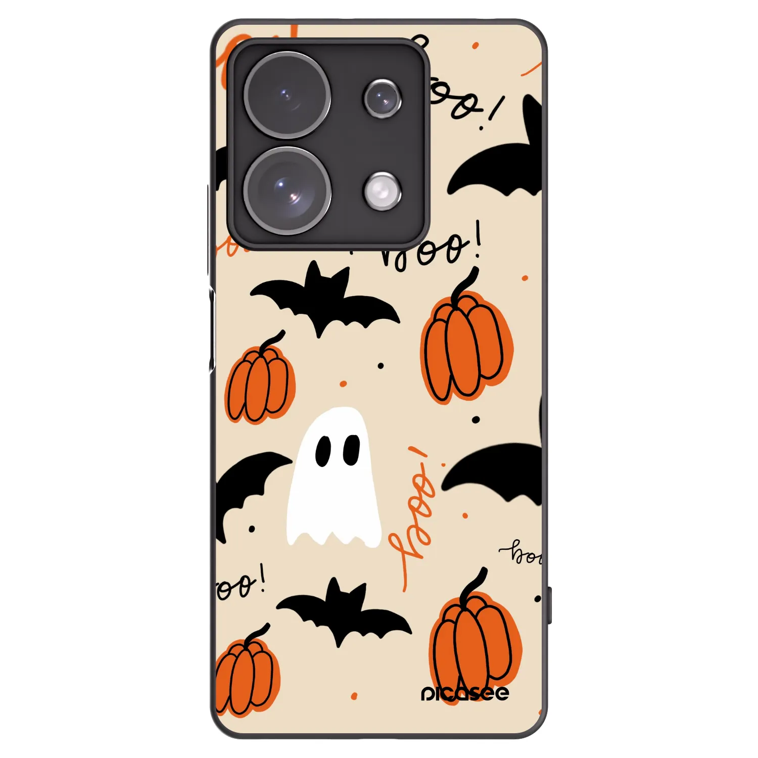 Picasee fekete szilikon tok az alábbi mobiltelefonokra Xiaomi Redmi Note 13 Pro 4G - Halloween 26
