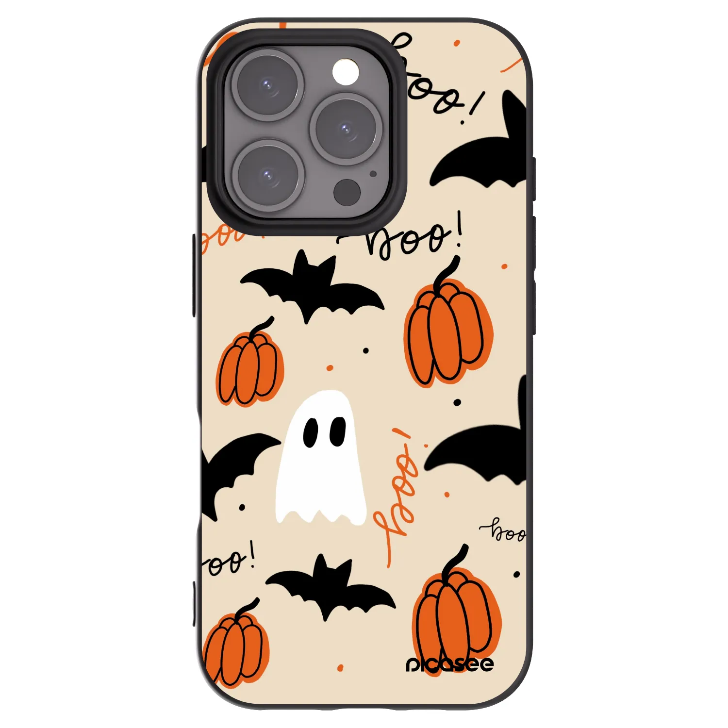 Picasee fekete szilikon tok az alábbi mobiltelefonokra Apple iPhone 16 Pro - Halloween 26