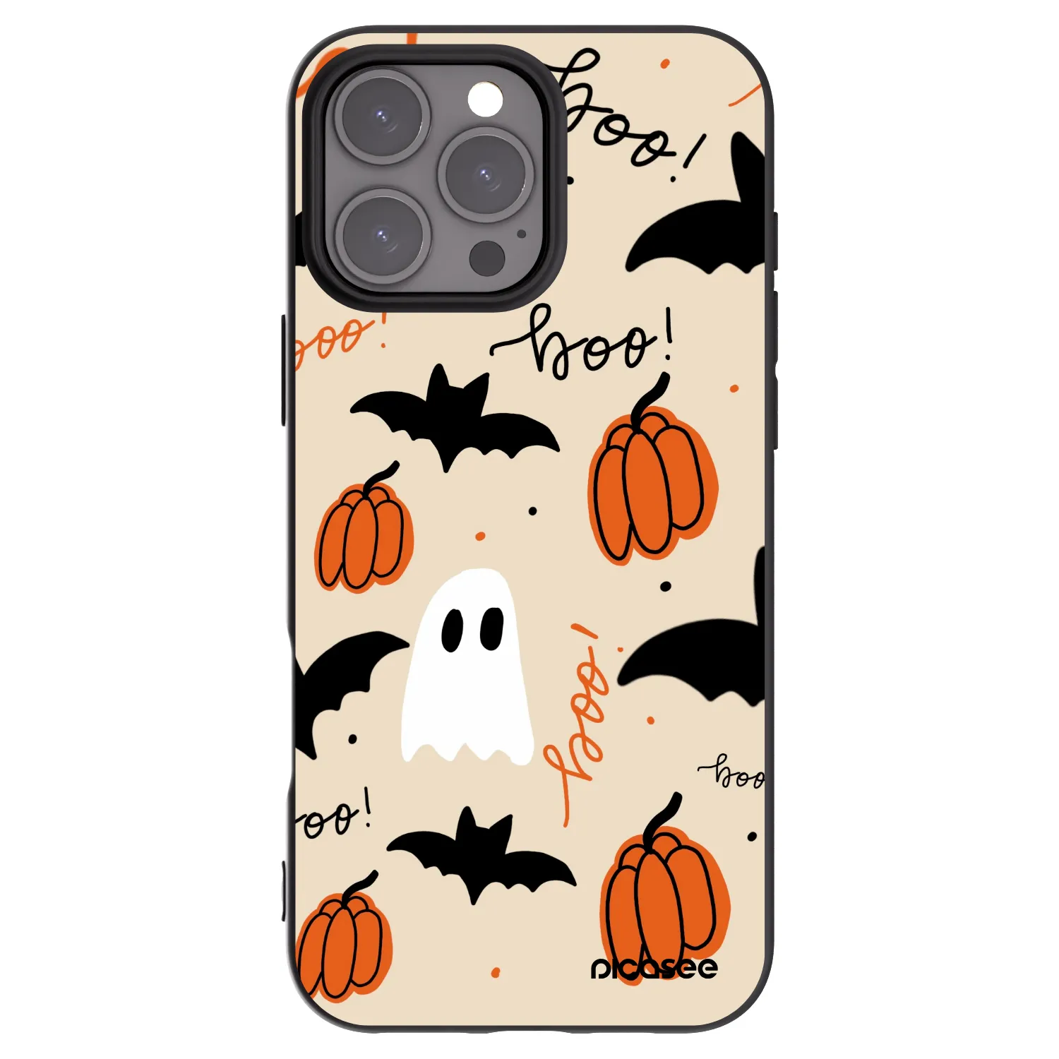 Picasee fekete szilikon tok az alábbi mobiltelefonokra Apple iPhone 16 Pro Max - Halloween 26