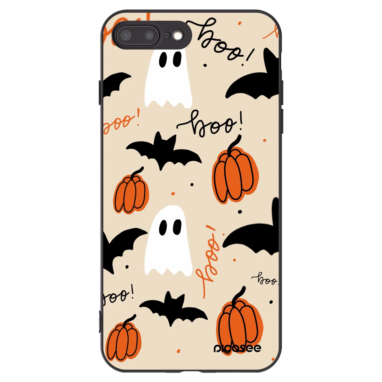 Picasee fekete szilikon tok az alábbi mobiltelefonokra Apple iPhone 8 Plus - Halloween 26
