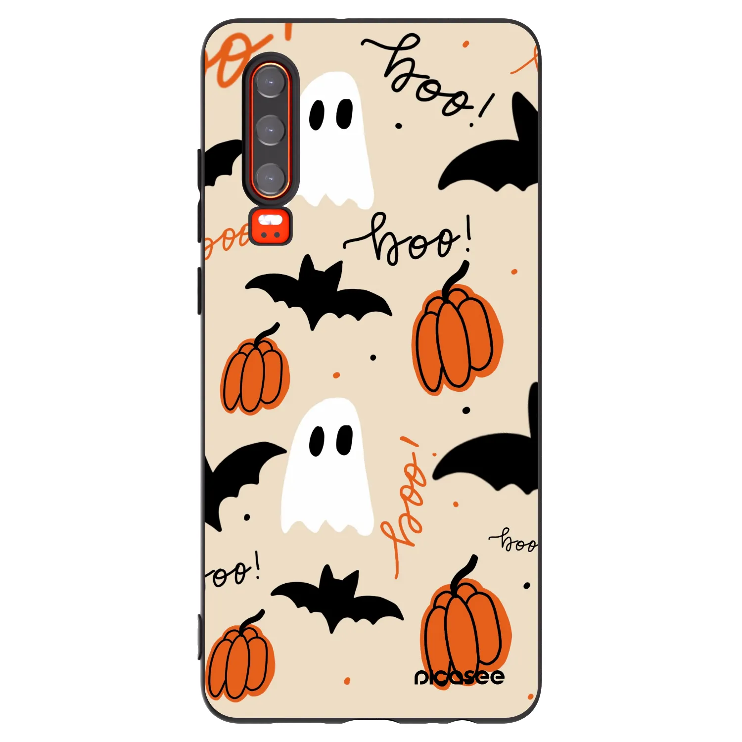 Picasee fekete szilikon tok az alábbi mobiltelefonokra Huawei P30 - Halloween 26