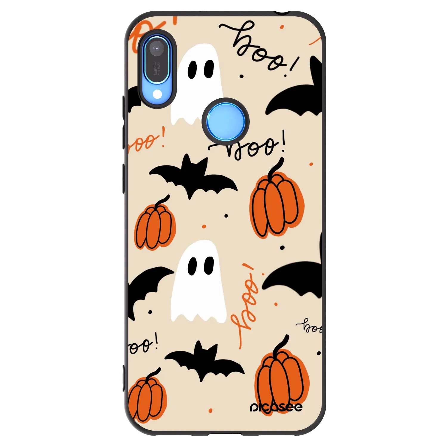 Picasee fekete szilikon tok az alábbi mobiltelefonokra Huawei Y6 2019 - Halloween 26
