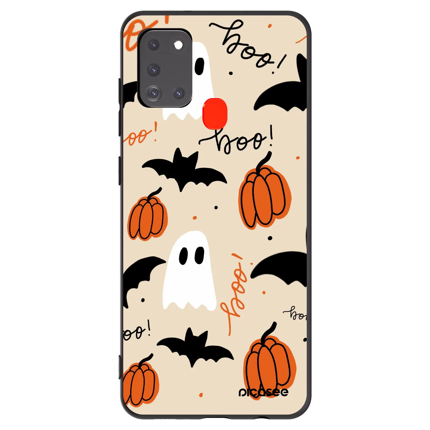 Picasee fekete szilikon tok az alábbi mobiltelefonokra Samsung Galaxy A21s - Halloween 26