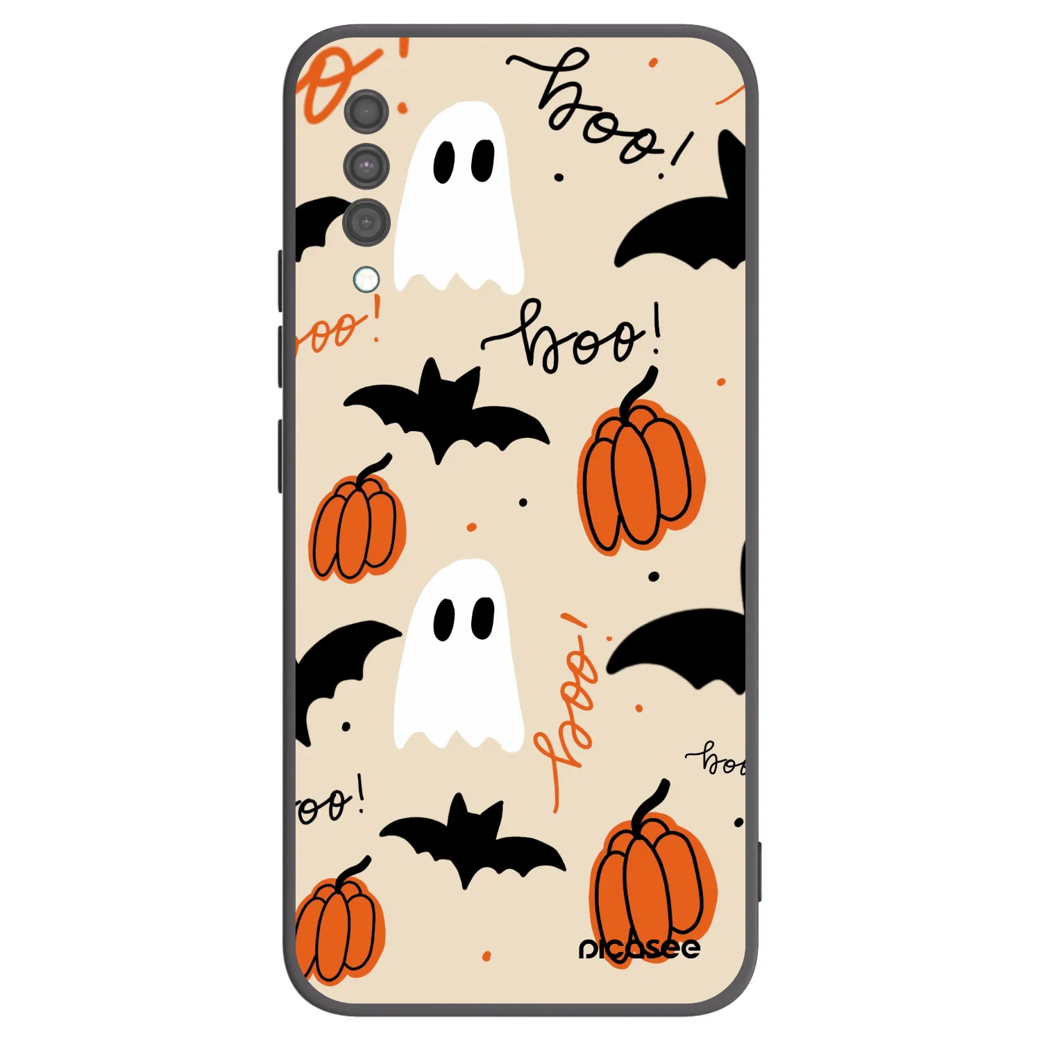 Picasee fekete szilikon tok az alábbi mobiltelefonokra Samsung Galaxy A30s A307F - Halloween 26