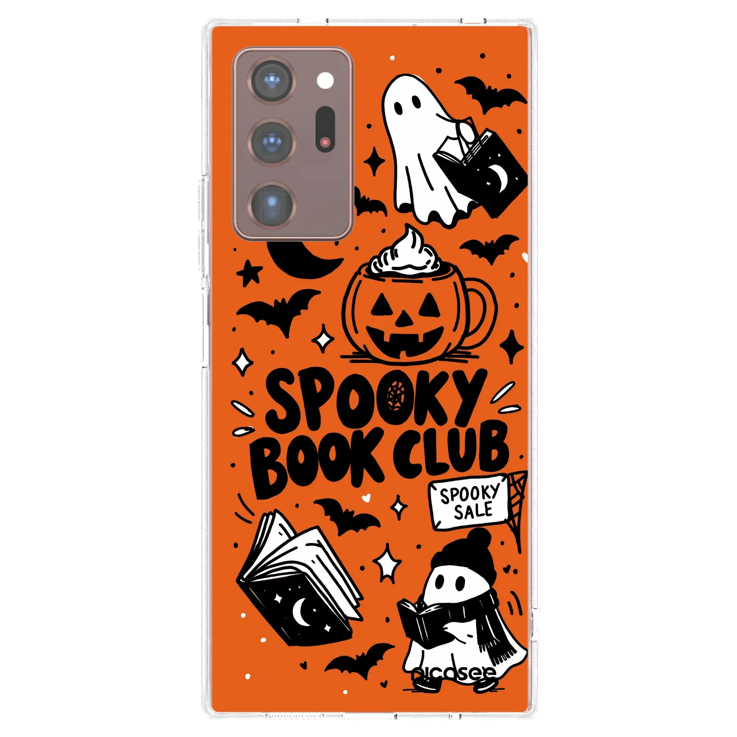 Picasee átlátszó szilikon tok az alábbi mobiltelefonokra Samsung Galaxy Note 20 Ultra - Spooky book club