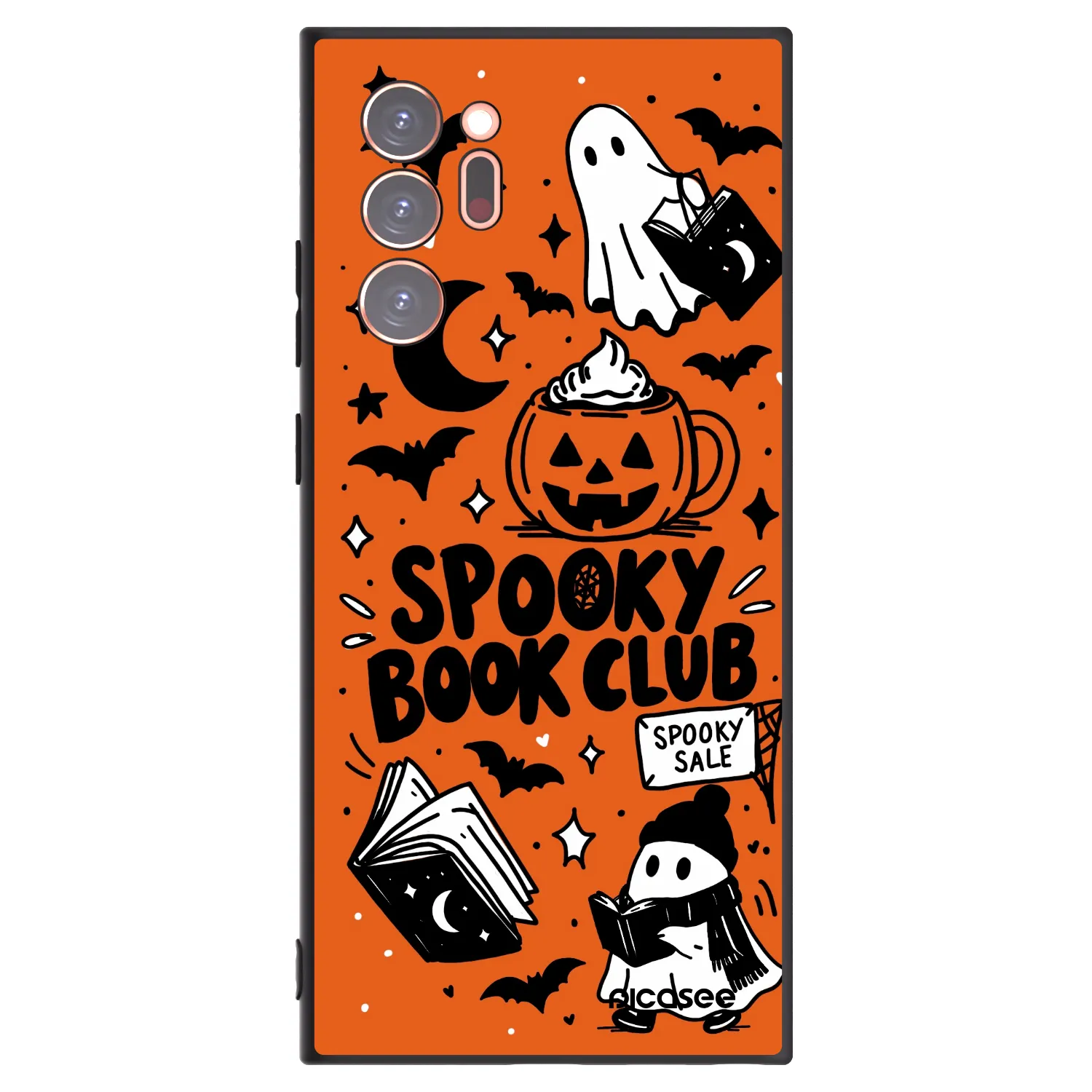 Picasee fekete szilikon tok az alábbi mobiltelefonokra Samsung Galaxy Note 20 Ultra - Spooky book club