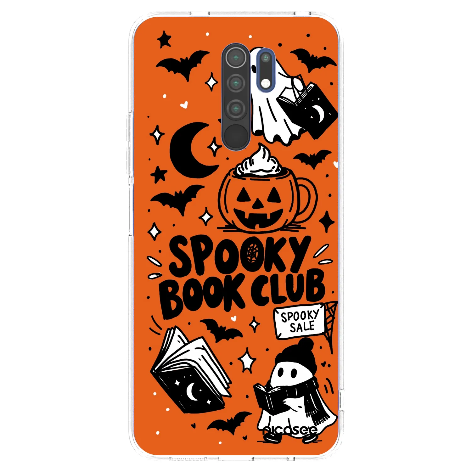 Picasee átlátszó szilikon tok az alábbi mobiltelefonokra Xiaomi Redmi 9 - Spooky book club