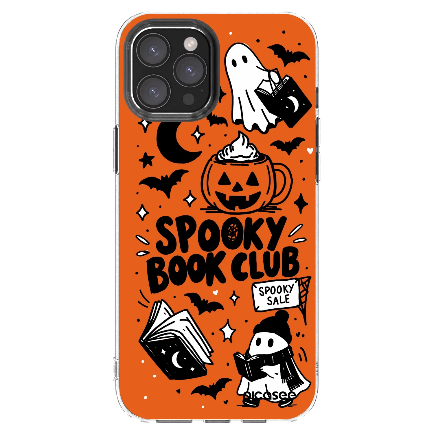 Picasee átlátszó szilikon tok az alábbi mobiltelefonokra Apple iPhone 12 Pro Max - Spooky book club