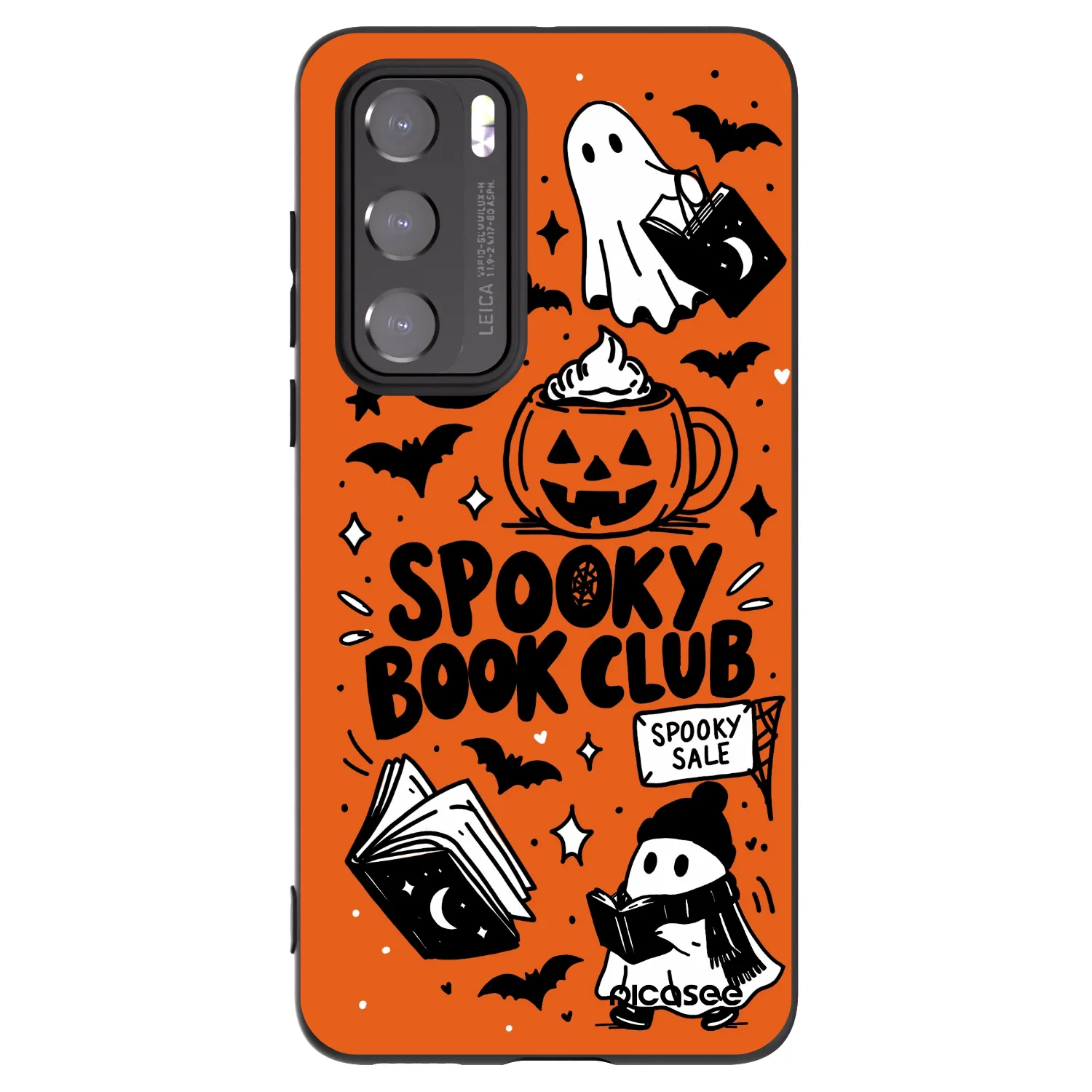 Picasee fekete szilikon tok az alábbi mobiltelefonokra Huawei P40 - Spooky book club