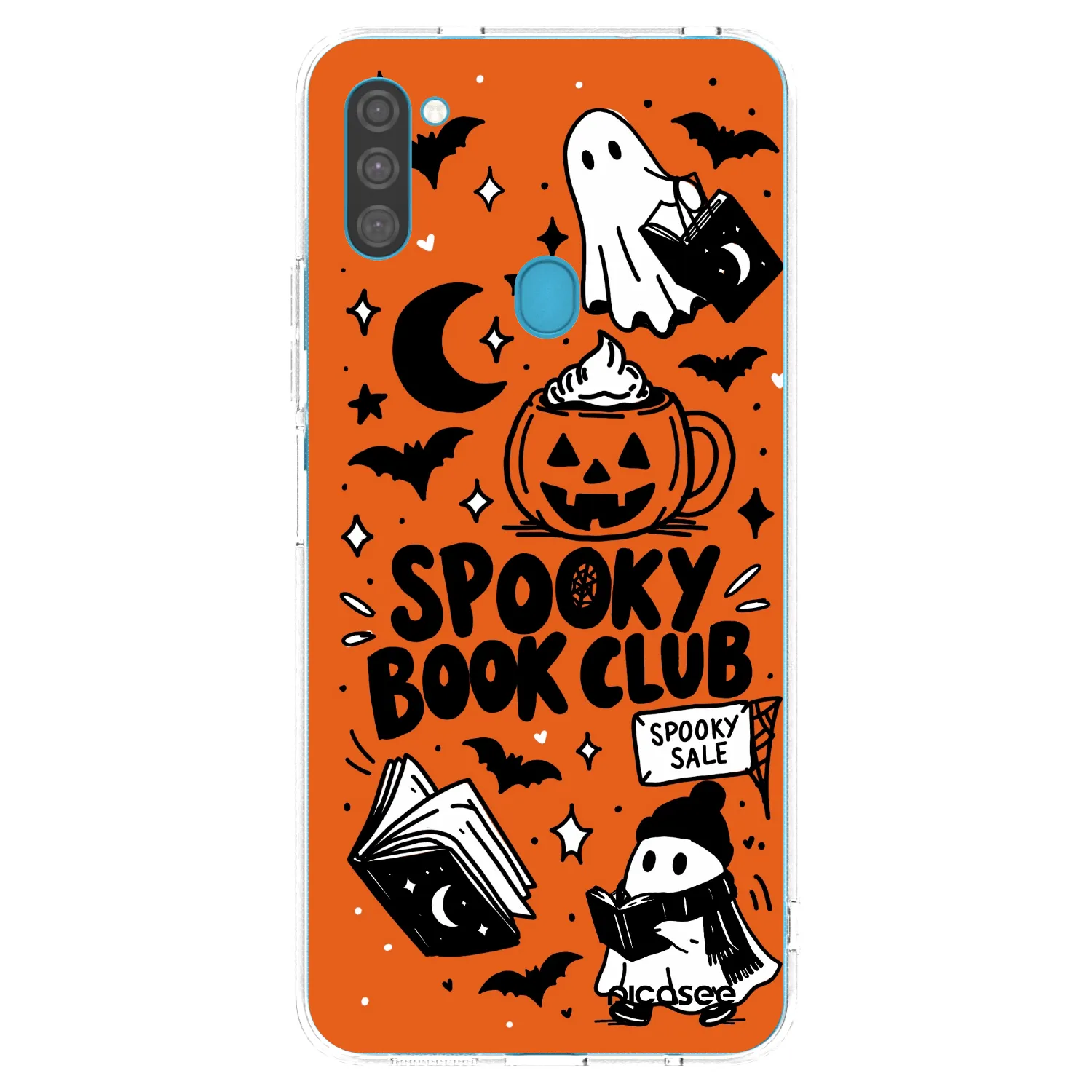 Picasee átlátszó szilikon tok az alábbi mobiltelefonokra Samsung Galaxy M11 - Spooky book club