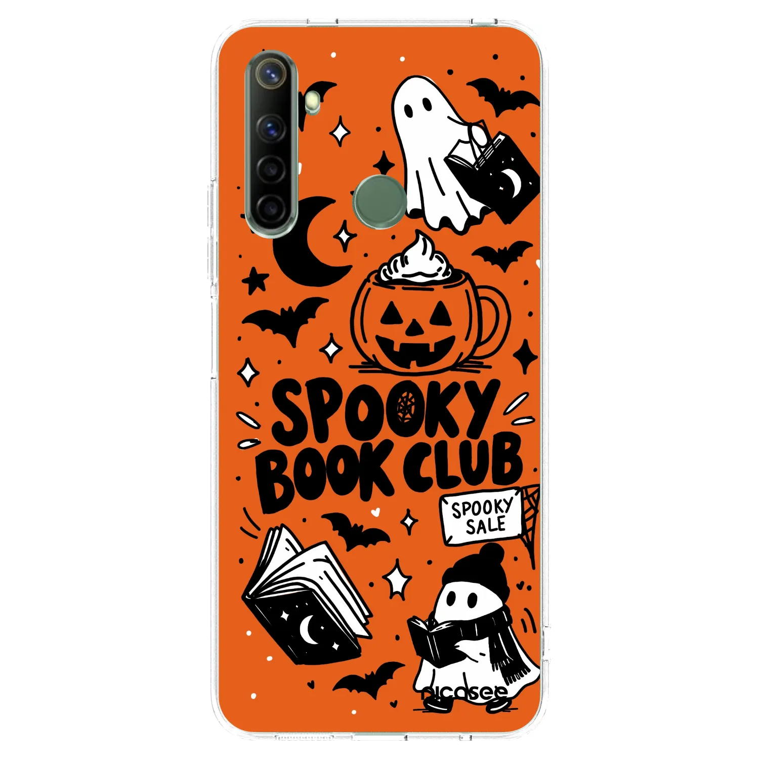 Picasee átlátszó szilikon tok az alábbi mobiltelefonokra Realme 6i - Spooky book club