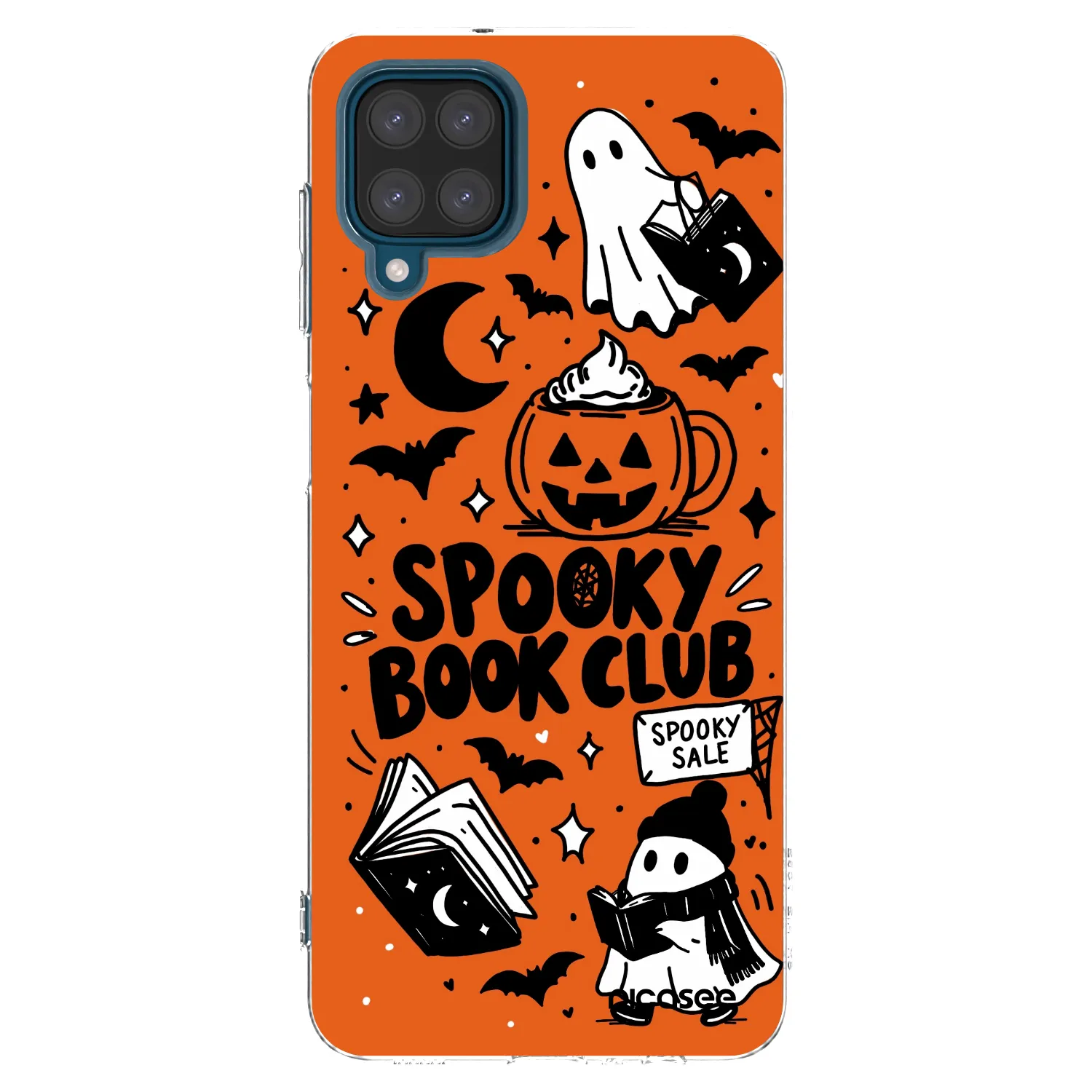 Picasee átlátszó szilikon tok az alábbi mobiltelefonokra Samsung Galaxy A12 A125F - Spooky book club