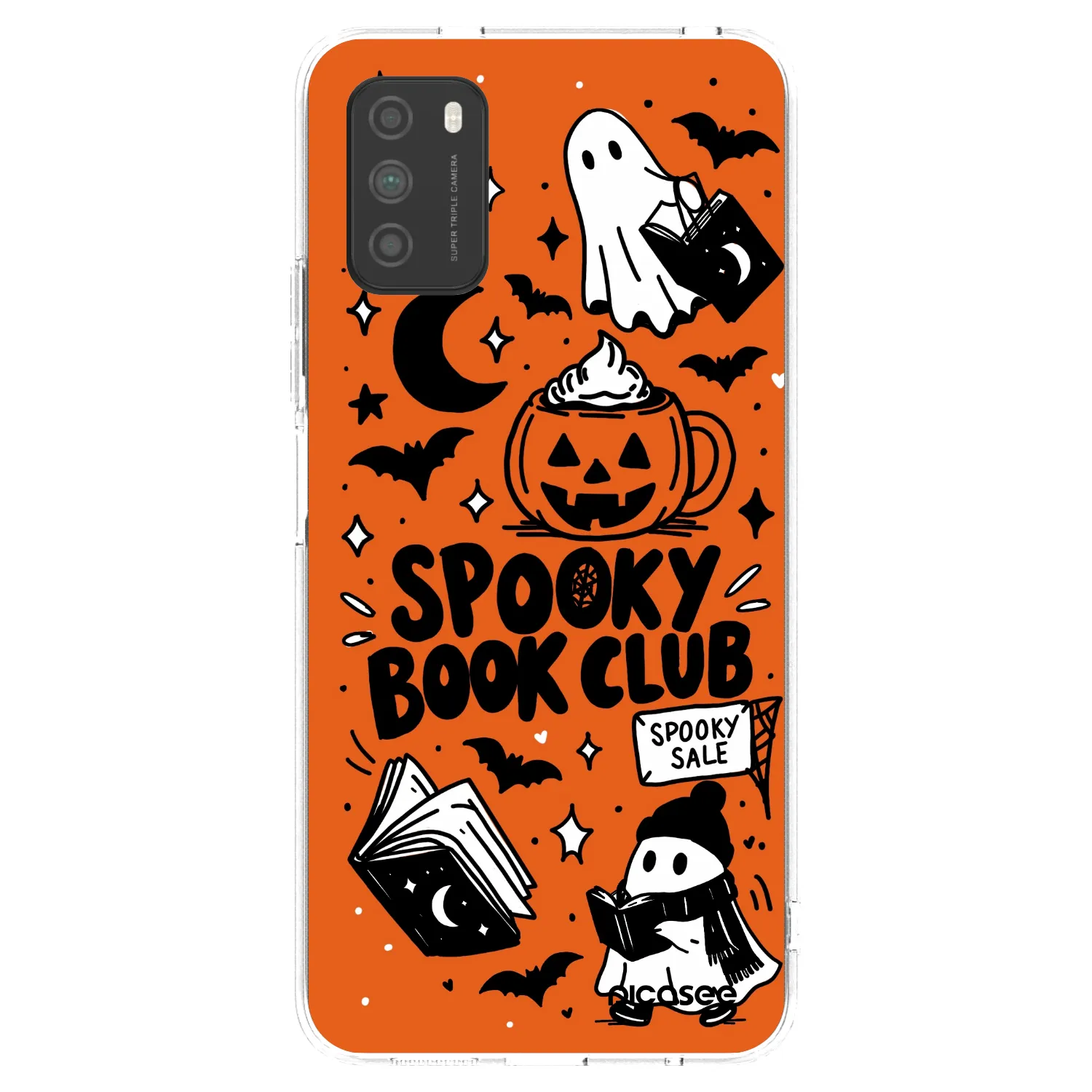 Picasee átlátszó szilikon tok az alábbi mobiltelefonokra Xiaomi Poco M3 - Spooky book club