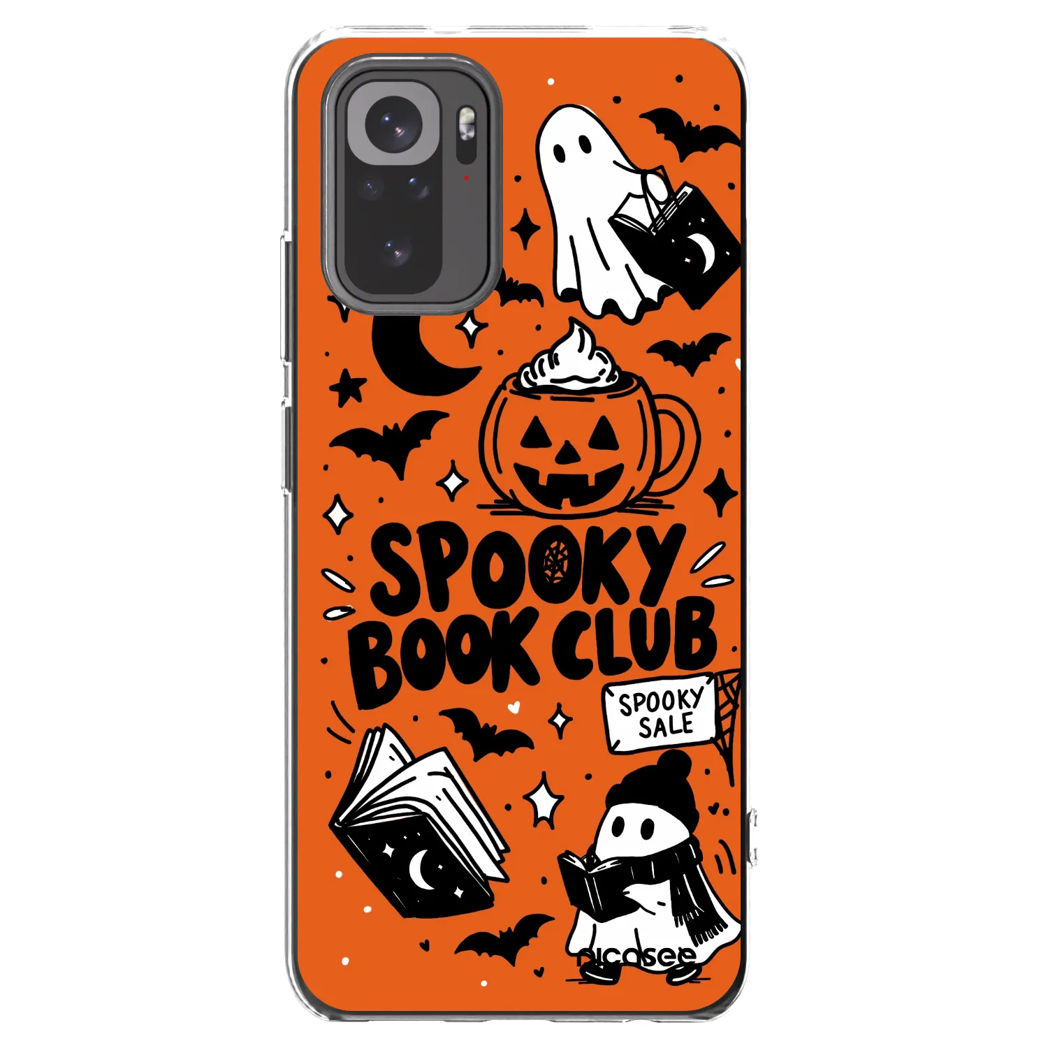 Picasee átlátszó szilikon tok az alábbi mobiltelefonokra Xiaomi Redmi Note 10 - Spooky book club