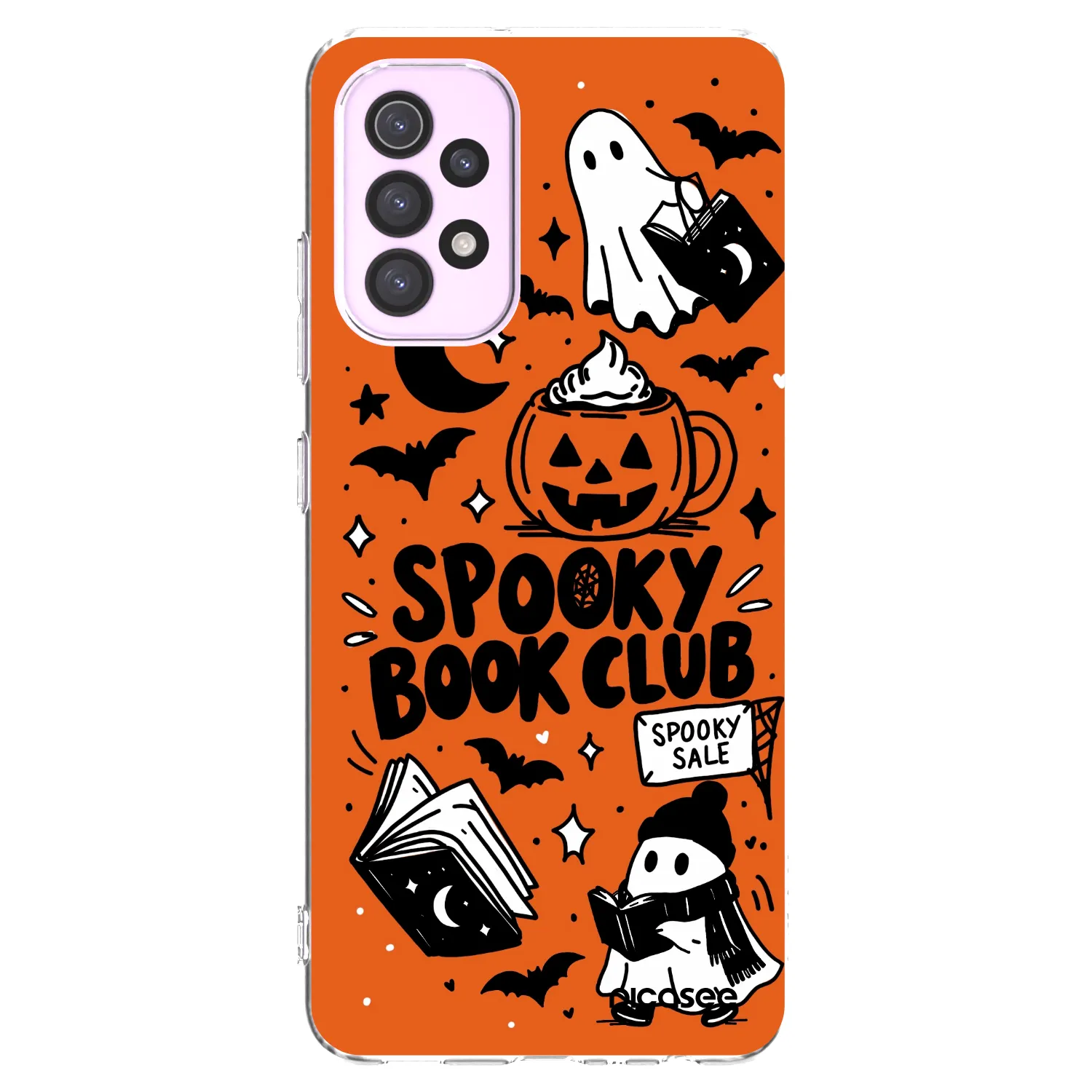 Picasee átlátszó szilikon tok az alábbi mobiltelefonokra Samsung Galaxy A32 5G A326B - Spooky book club