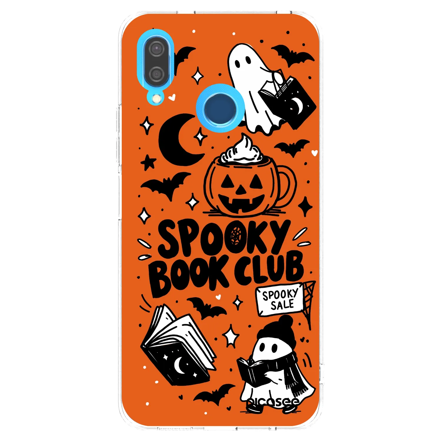 Picasee átlátszó szilikon tok az alábbi mobiltelefonokra Huawei P20 Lite - Spooky book club
