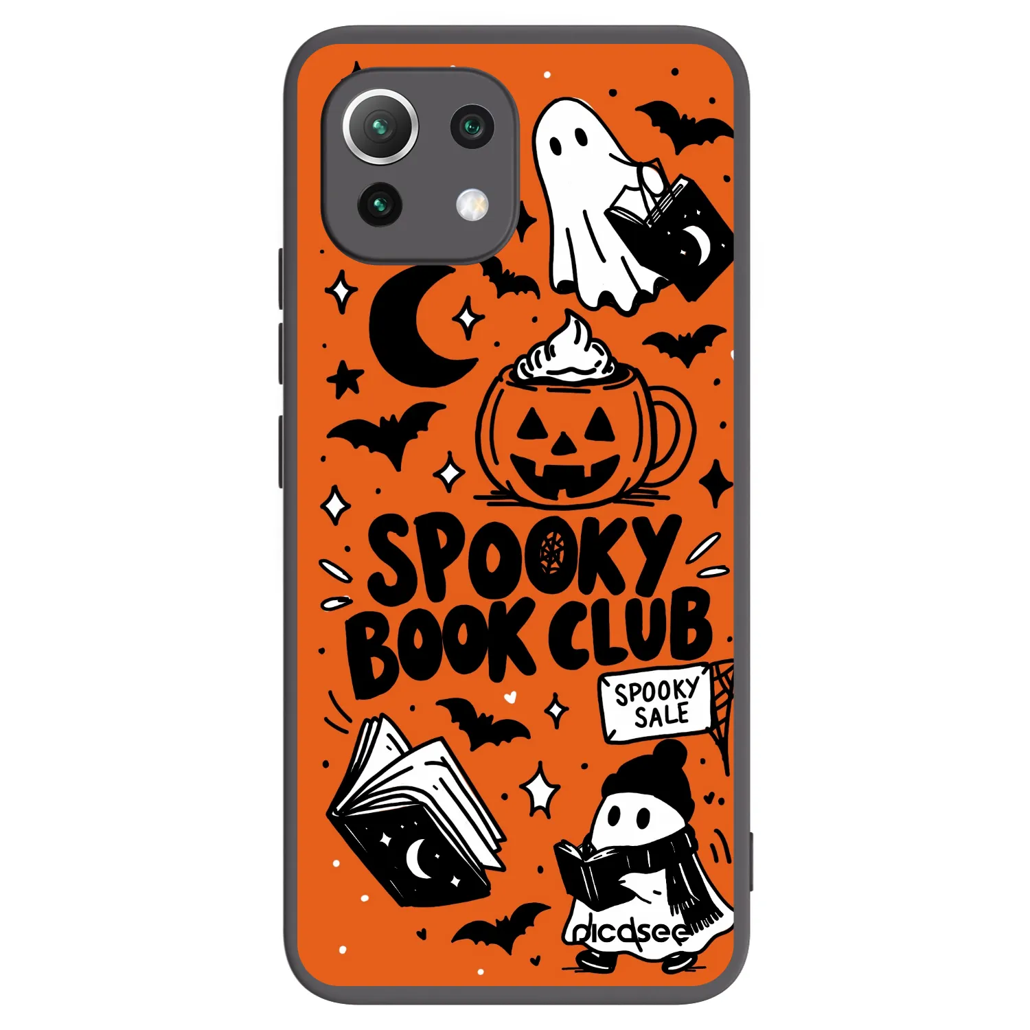 Picasee fekete szilikon tok az alábbi mobiltelefonokra Xiaomi Mi 11 Lite - Spooky book club