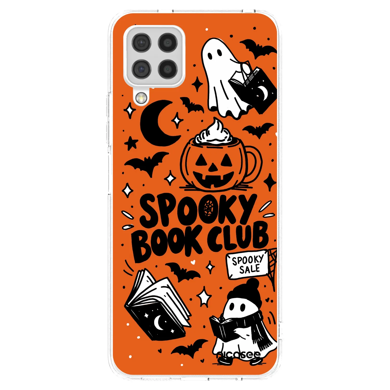 Picasee átlátszó szilikon tok az alábbi mobiltelefonokra Samsung Galaxy A22 A225F 4G - Spooky book club