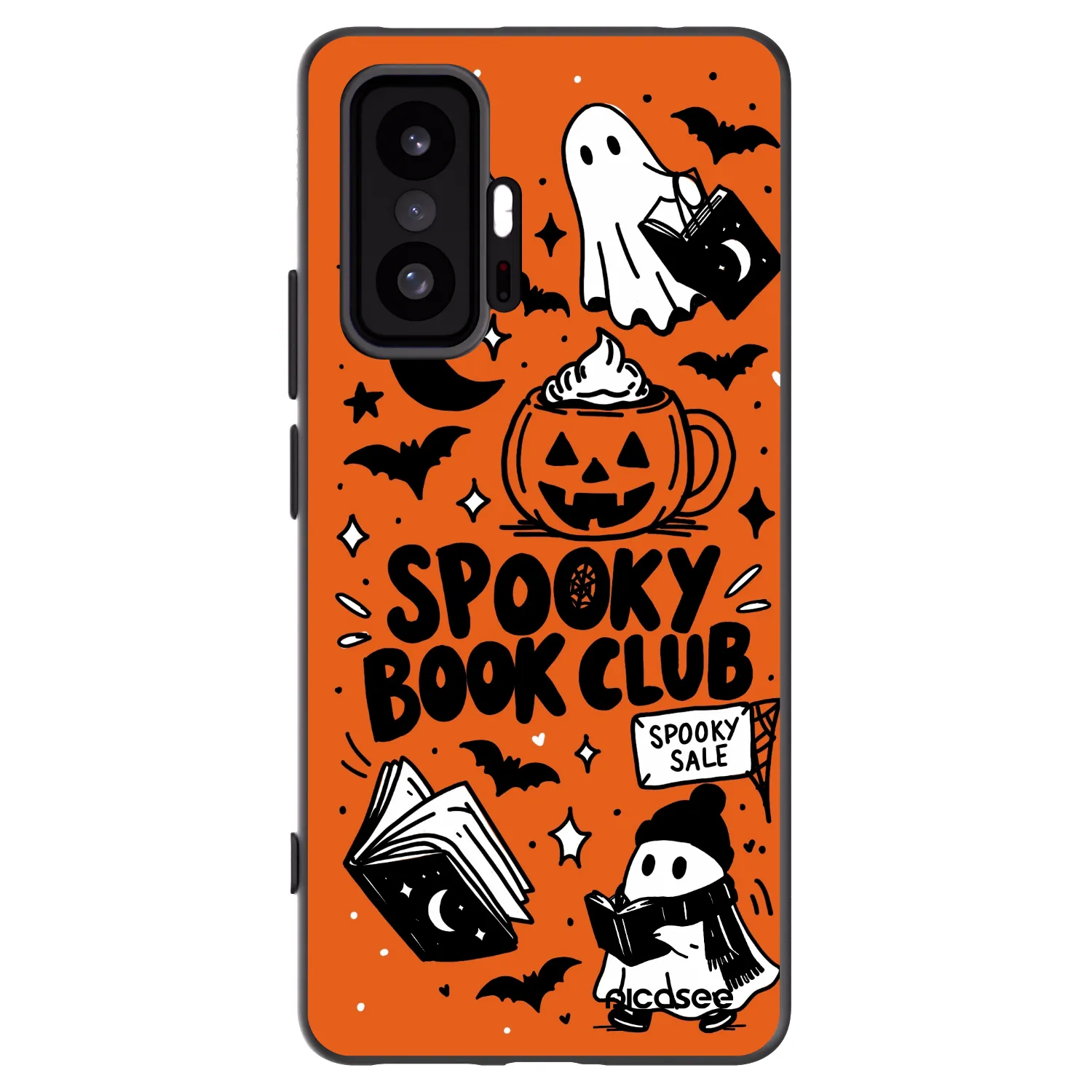 Picasee fekete szilikon tok az alábbi mobiltelefonokra Xiaomi 11T Pro - Spooky book club