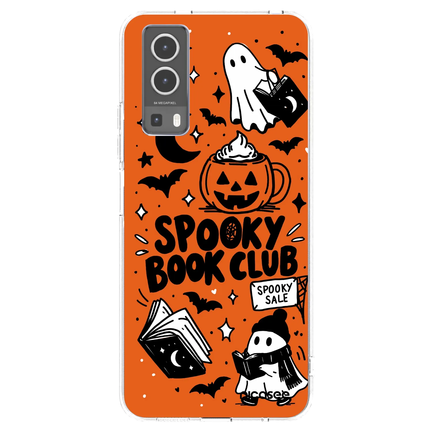 Picasee átlátszó szilikon tok az alábbi mobiltelefonokra Vivo Y72 5G - Spooky book club