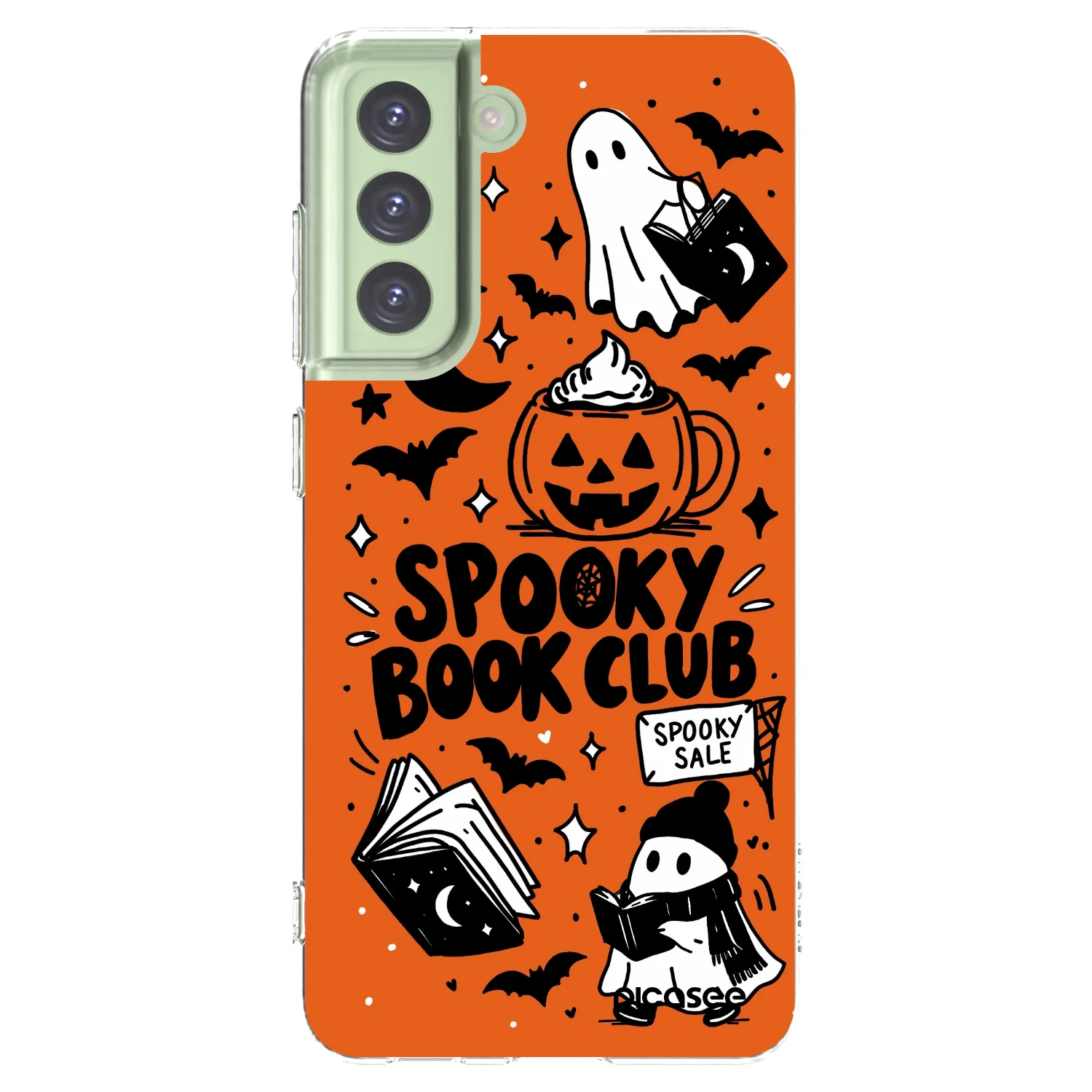 Picasee átlátszó szilikon tok az alábbi mobiltelefonokra Samsung Galaxy S21 FE 5G - Spooky book club