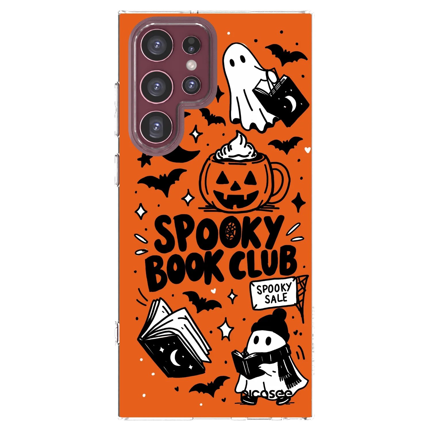 Picasee átlátszó szilikon tok az alábbi mobiltelefonokra Samsung Galaxy S22 Ultra 5G - Spooky book club
