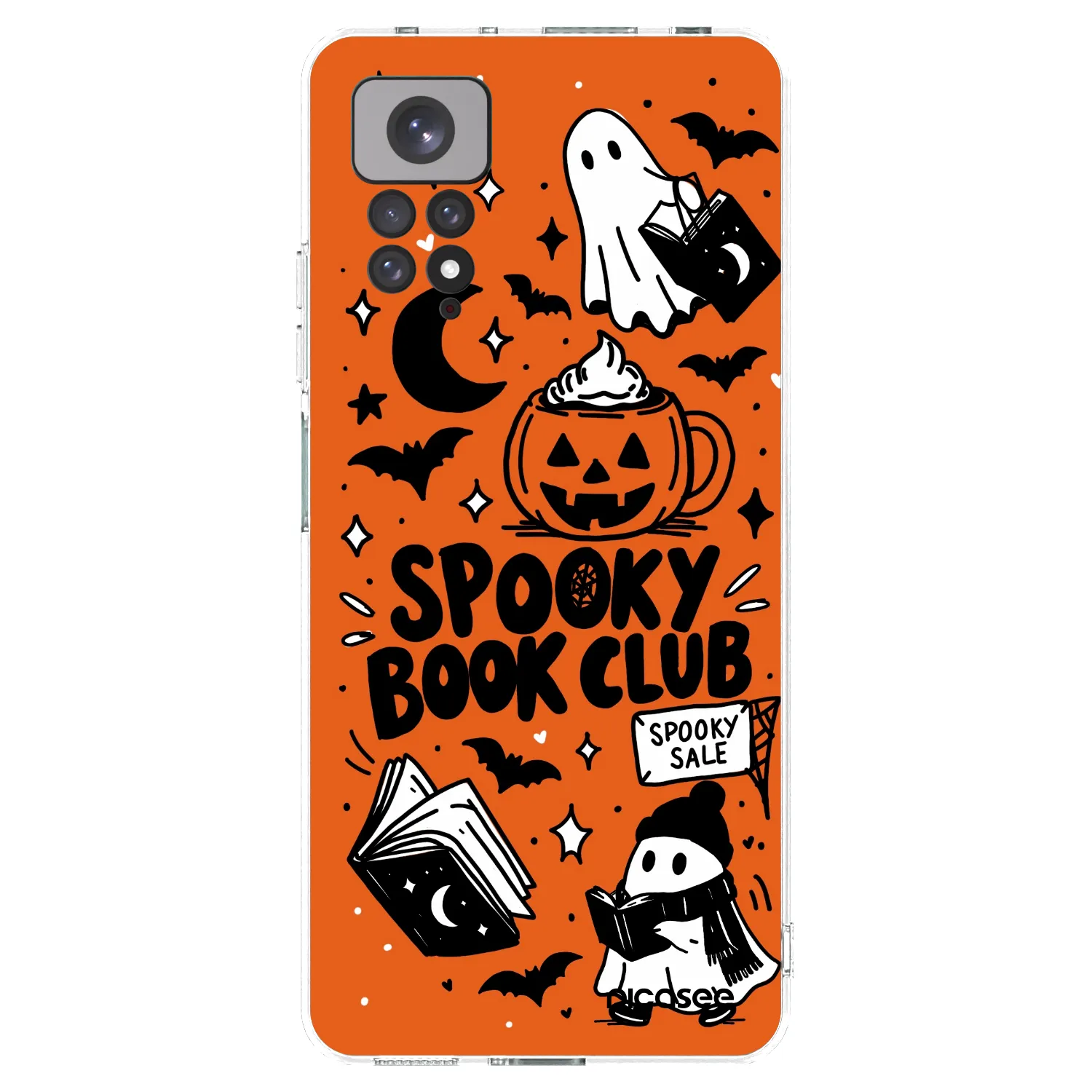 Picasee átlátszó szilikon tok az alábbi mobiltelefonokra Xiaomi Redmi Note 11 - Spooky book club