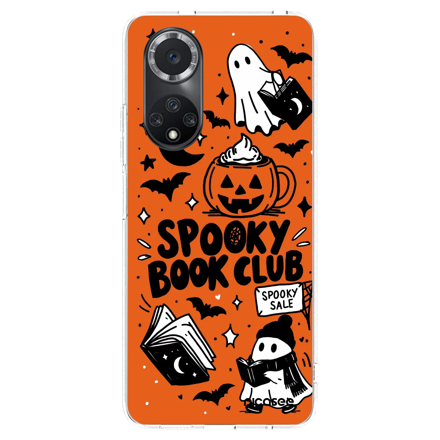 Picasee átlátszó szilikon tok az alábbi mobiltelefonokra Huawei Nova 9 SE - Spooky book club