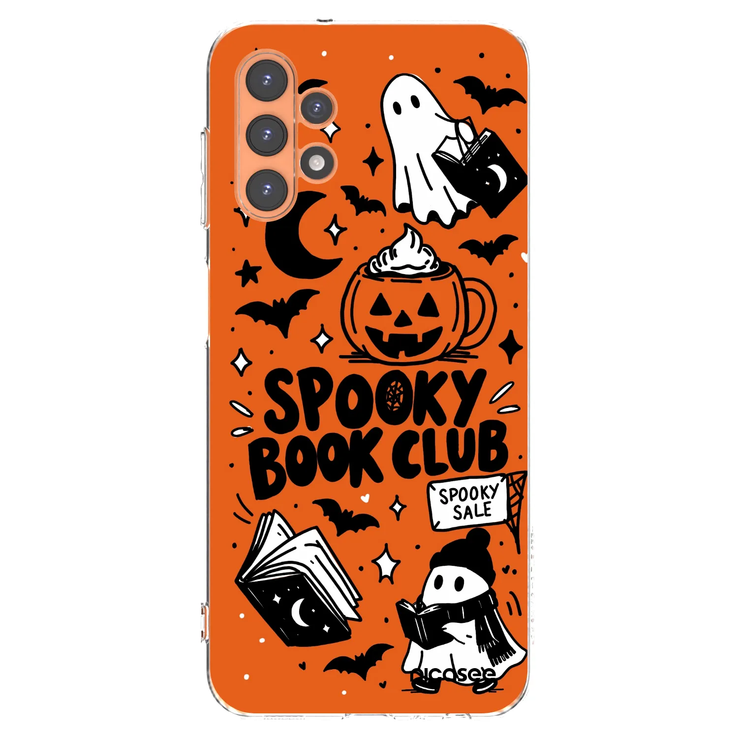 Picasee átlátszó szilikon tok az alábbi mobiltelefonokra Samsung Galaxy A13 4G A135 - Spooky book club