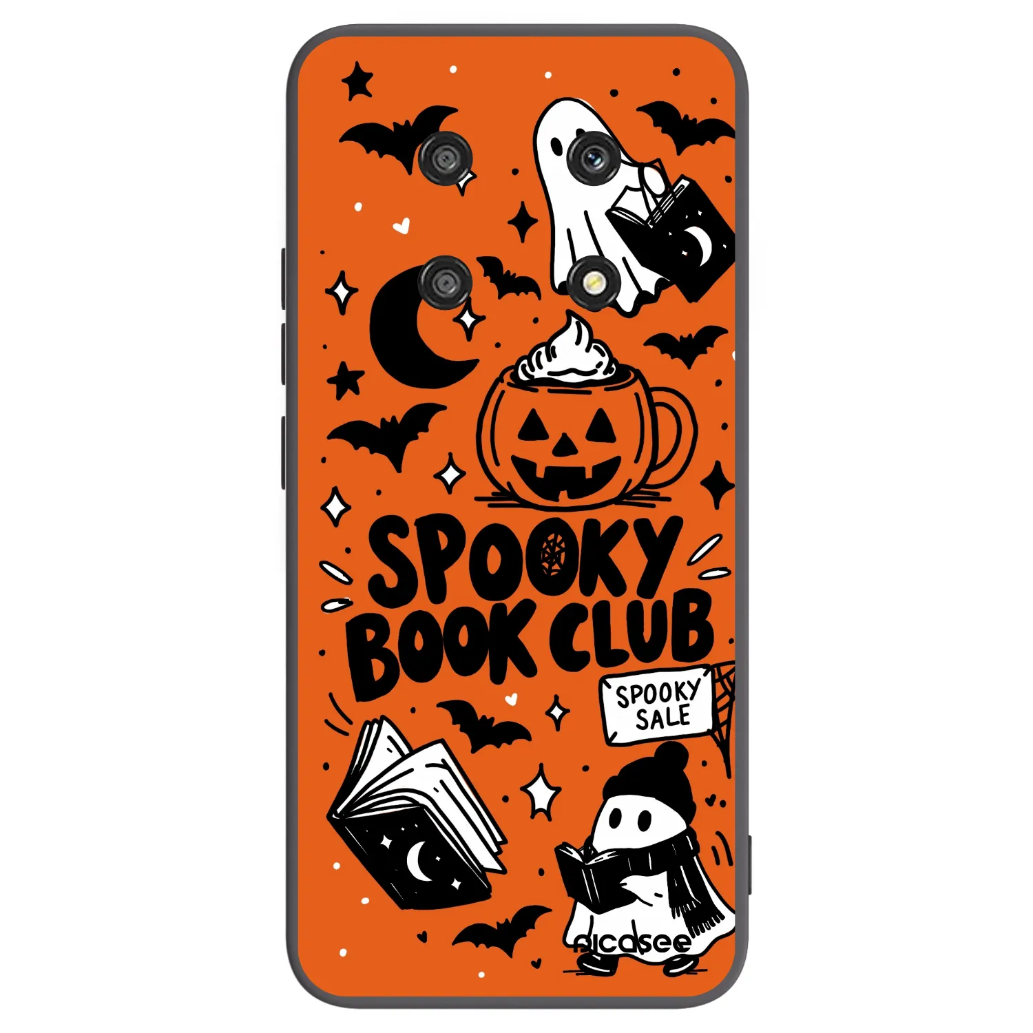Picasee fekete szilikon tok az alábbi mobiltelefonokra Honor Magic4 Lite 5G - Spooky book club