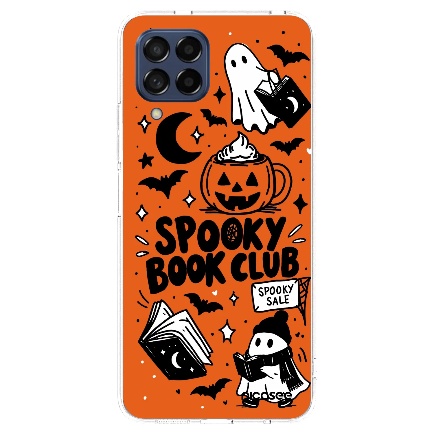 Picasee átlátszó szilikon tok az alábbi mobiltelefonokra Samsung Galaxy M53 5G - Spooky book club