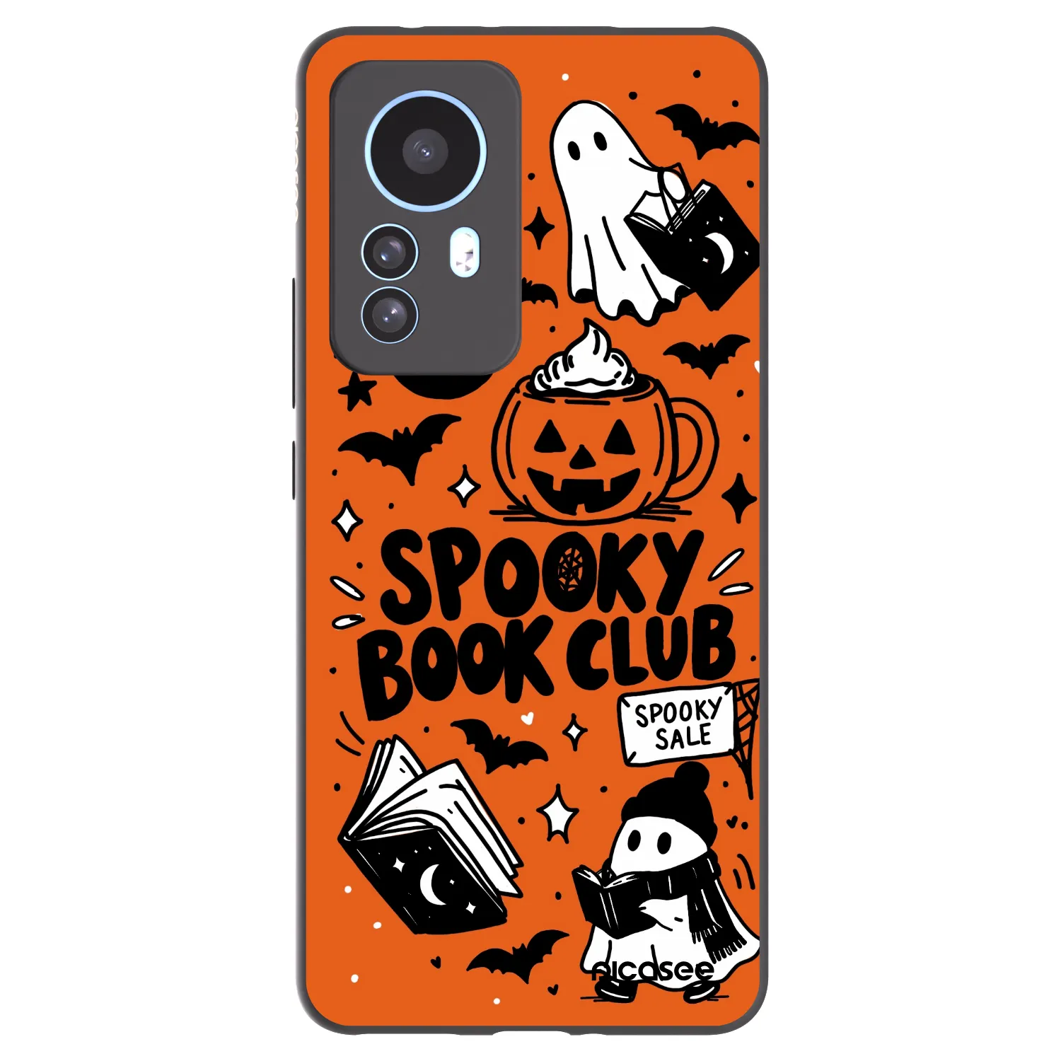 Picasee fekete szilikon tok az alábbi mobiltelefonokra Xiaomi 12T Pro - Spooky book club