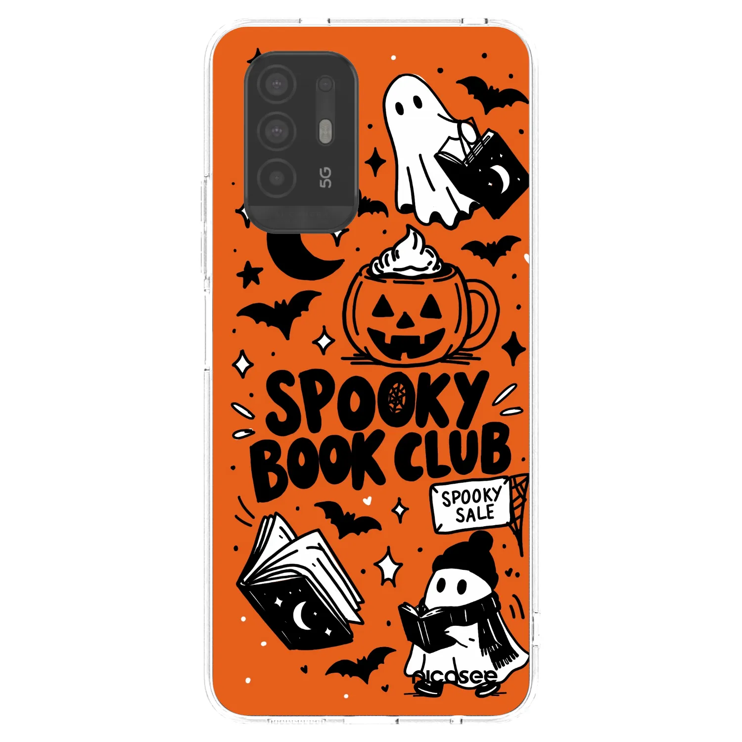Picasee átlátszó szilikon tok az alábbi mobiltelefonokra OPPO A94 5G - Spooky book club