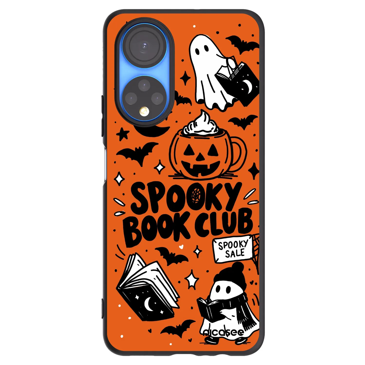 Picasee fekete szilikon tok az alábbi mobiltelefonokra Honor X7 - Spooky book club