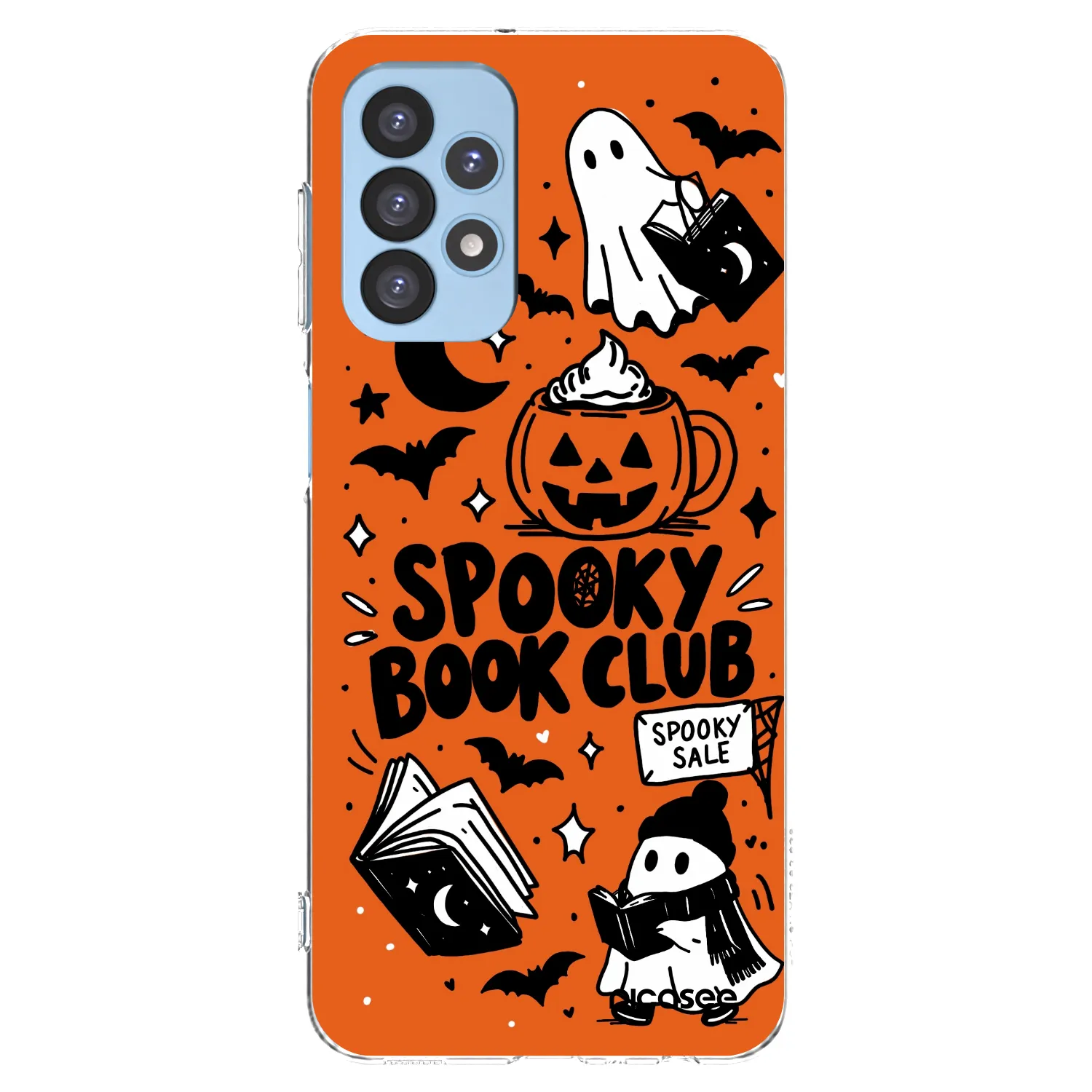 Picasee átlátszó szilikon tok az alábbi mobiltelefonokra Samsung Galaxy A23 A235F 4G - Spooky book club
