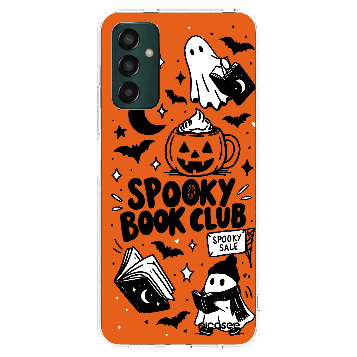 Picasee átlátszó szilikon tok az alábbi mobiltelefonokra Samsung Galaxy M23 5G - Spooky book club