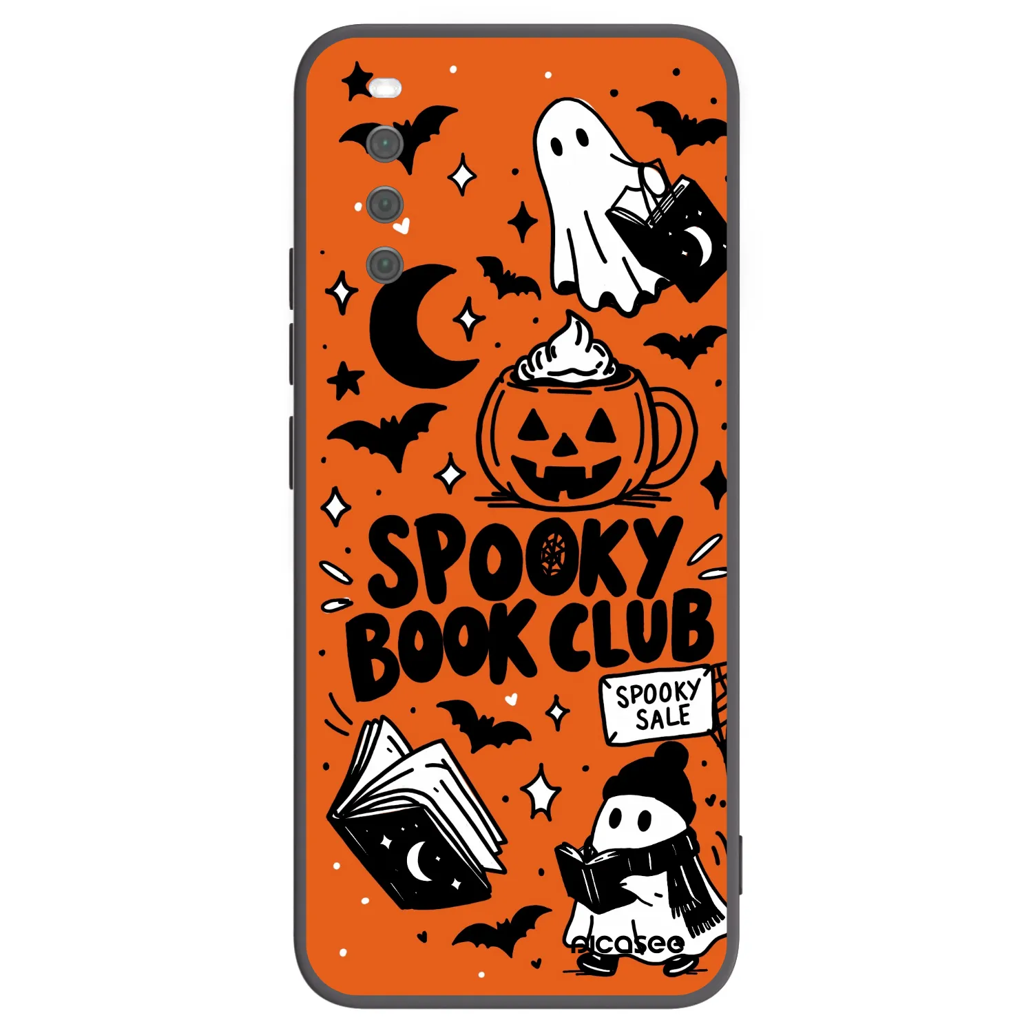 Picasee fekete szilikon tok az alábbi mobiltelefonokra Sony Xperia 10 III - Spooky book club