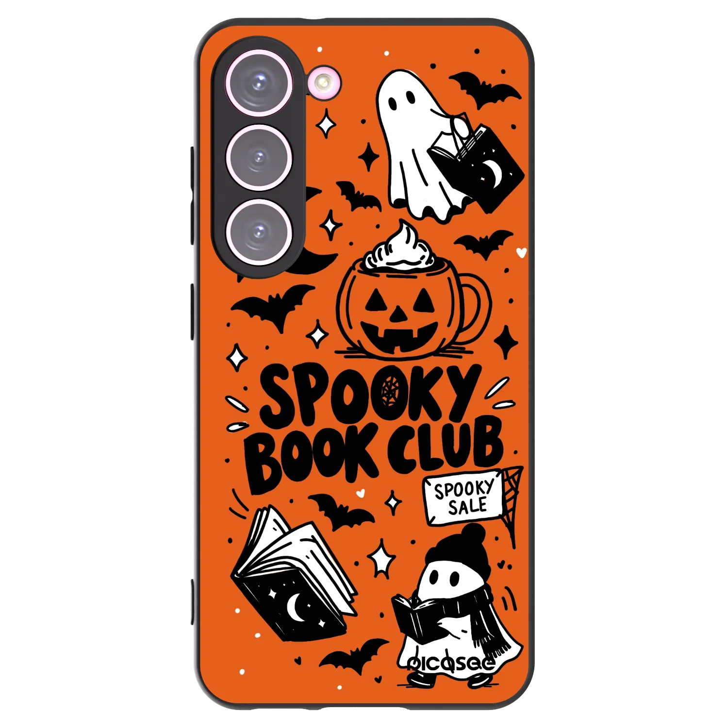 Picasee fekete szilikon tok az alábbi mobiltelefonokra Samsung Galaxy S23 5G - Spooky book club