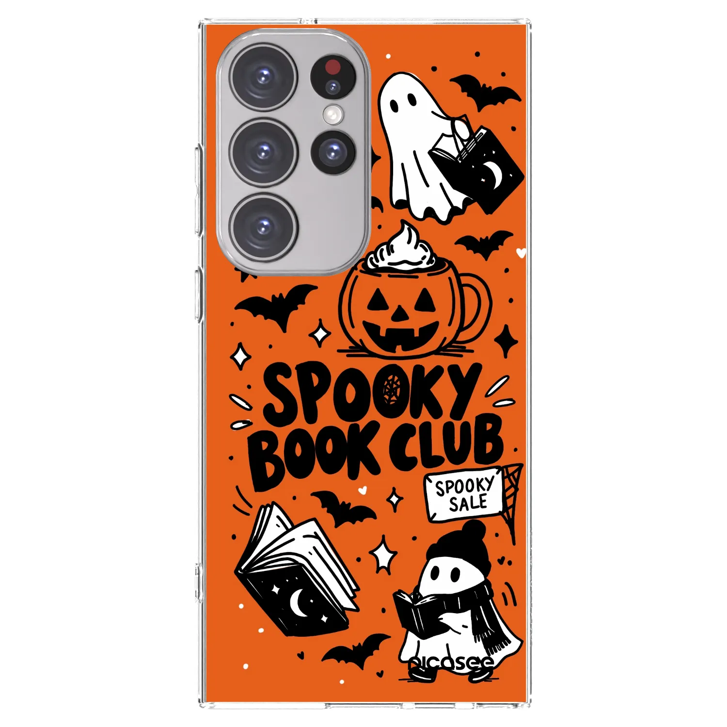Picasee átlátszó szilikon tok az alábbi mobiltelefonokra Samsung Galaxy S23 Ultra 5G - Spooky book club