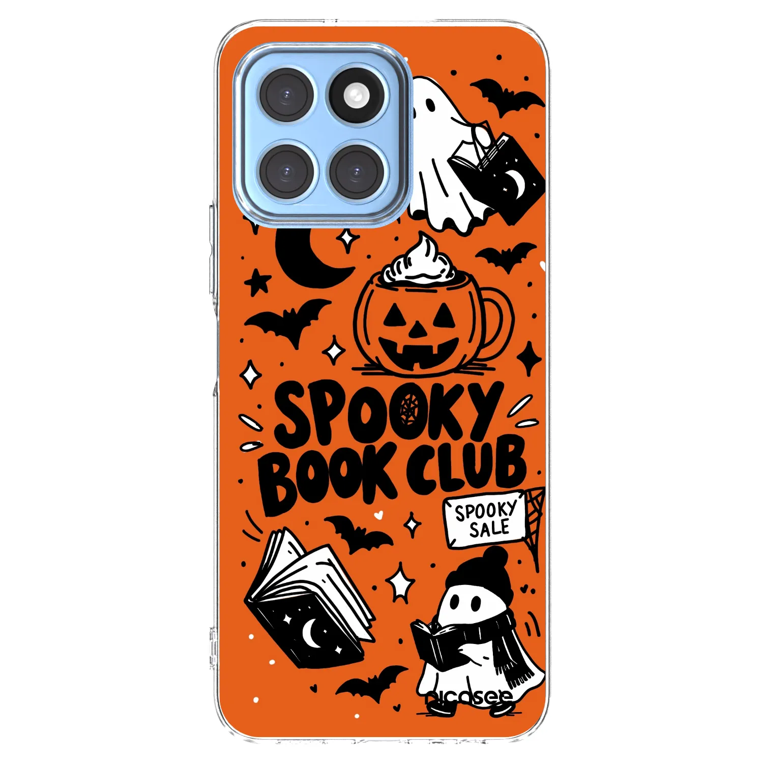 Picasee átlátszó szilikon tok az alábbi mobiltelefonokra Honor X8 5G - Spooky book club