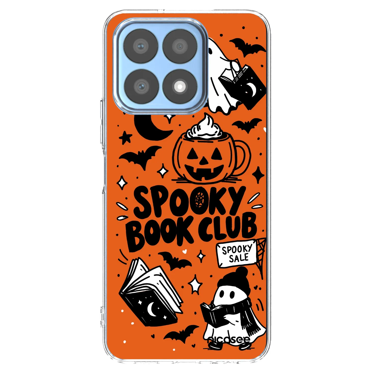 Picasee átlátszó szilikon tok az alábbi mobiltelefonokra Honor X8a - Spooky book club
