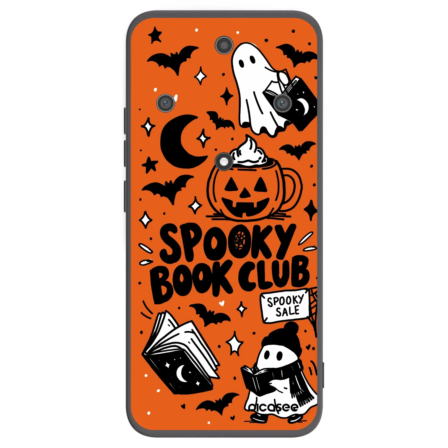 Picasee fekete szilikon tok az alábbi mobiltelefonokra Honor Magic5 Lite 5G - Spooky book club