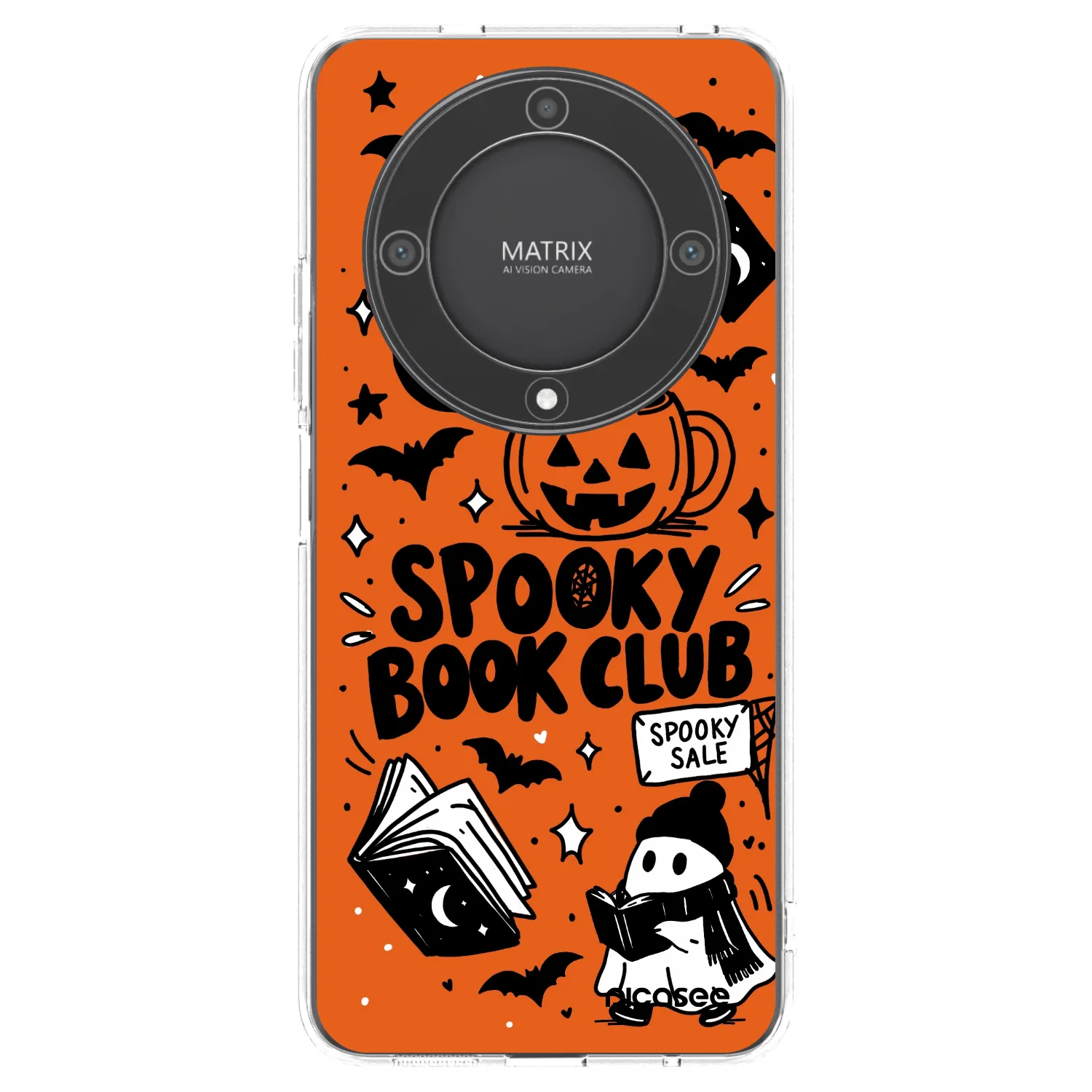 Picasee átlátszó szilikon tok az alábbi mobiltelefonokra Honor Magic5 Lite 5G - Spooky book club